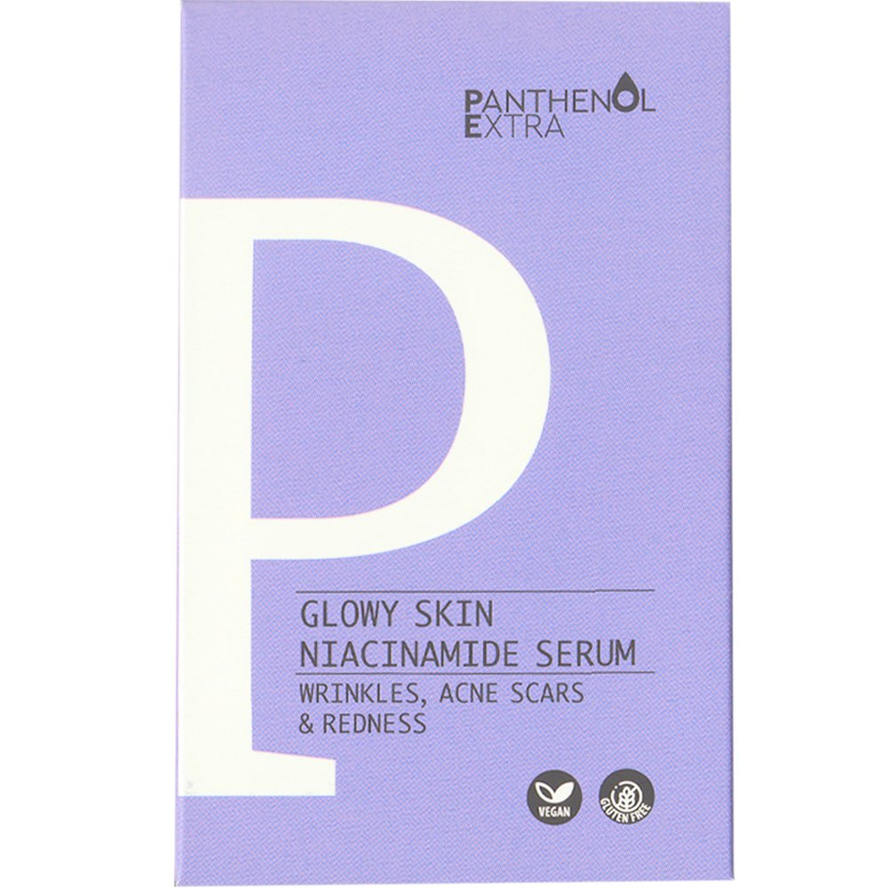 Medisei Panthenol Extra Glowy Skin Niacinamide Serum Ισχυρός Ορός Λάμψης με 4% Νιασιναμίδη & Υαλουρονικό Οξύ για την Μείωση Ρυτίδων, Σημαδιών Ακμής & Ερυθρότητας 30ml