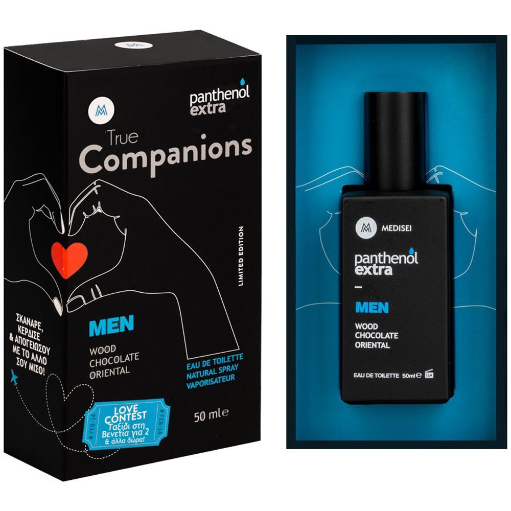 Medisei Medisei True Companions Men Eau de Toilette Ανδρικό Άρωμα με Νότες Ξύλου, Σοκολάτας, Λουλουδιών & Εξωτικών Φρούτων 50ml
