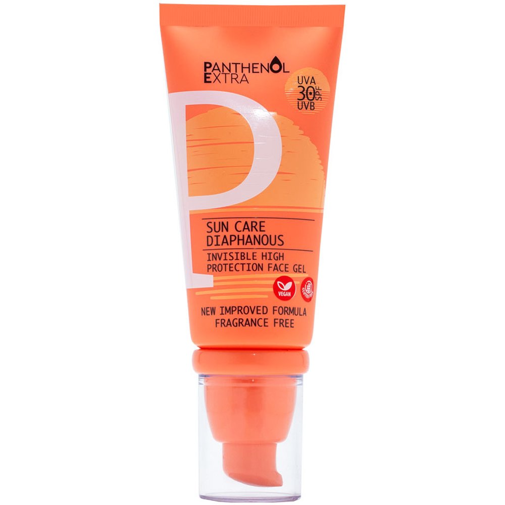 Medisei Medisei Panthenol Extra Sun Care Diaphanous Αόρατο Αντηλιακό Προσώπου Υψηλής Προστασίας Face Gel 50ml - Spf30