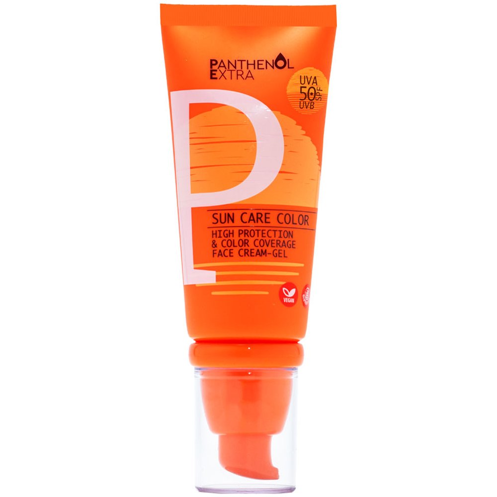 Medisei Medisei Panthenol Extra Sun Care Color Face Cream-Gel Spf50 Αντηλιακή Κρέμα-Τζελ Προσώπου με Χρώμα Υψηλής Προστασίας 50ml - Spf50