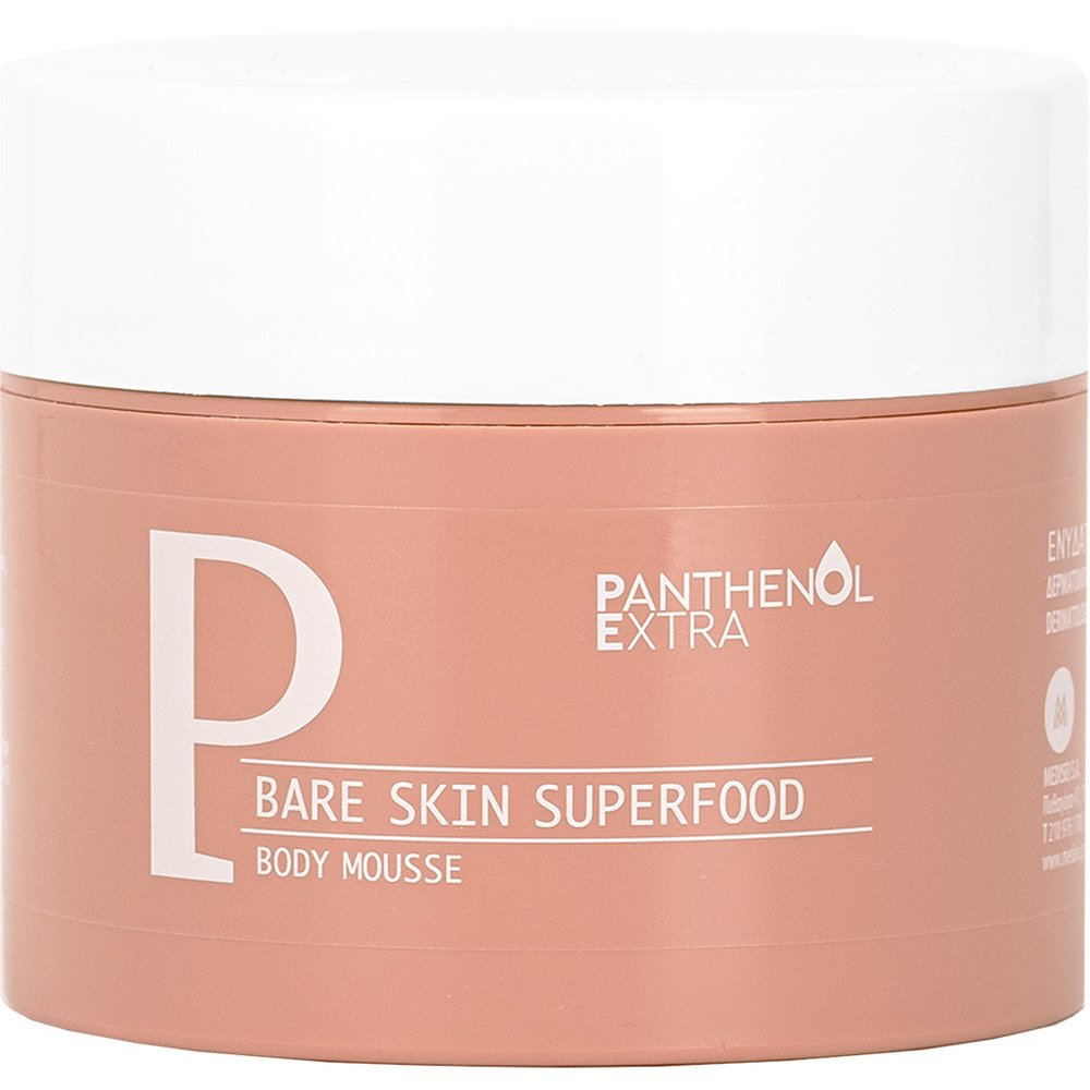 Medisei Panthenol Extra Bare Skin Superfood Body Mousse Ενυδατικό Mousse Σώματος με Μείγμα Υπερτροφών για Θρέψη & Ενυδάτωση της Επιδερμίδας 230ml