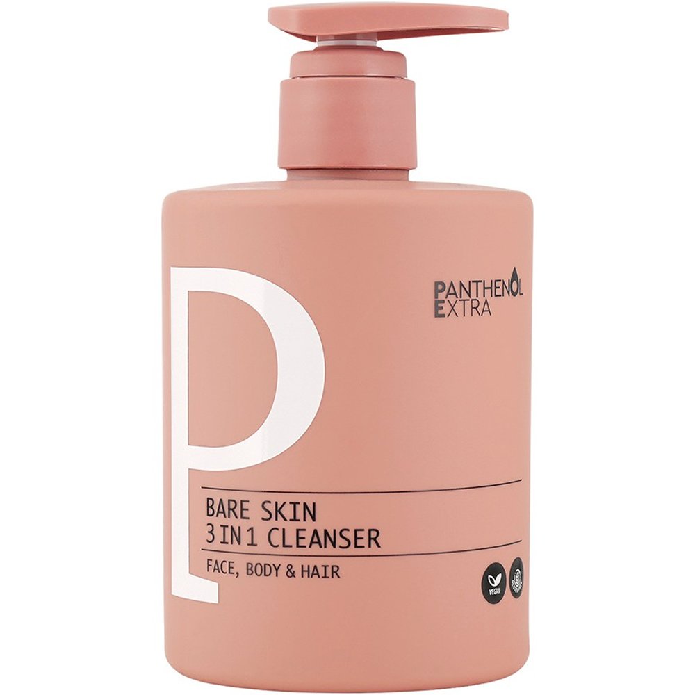 Panthenol Extra Bare Skin 3in1 Cleanser Γυναικείο Αφρόλουτρο για Πρόσωπο, Σώμα & Μαλλιά με Άρωμα Γιασεμί με Αντλία 500ml