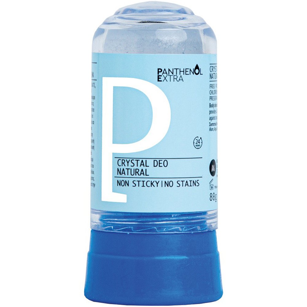 Medisei Panthenol Extra Natural Crystal Deodorant Αποσμητικό Στικ Σώματος 24ωρης Δράσης με Φυσικό Άρωμα 80gr