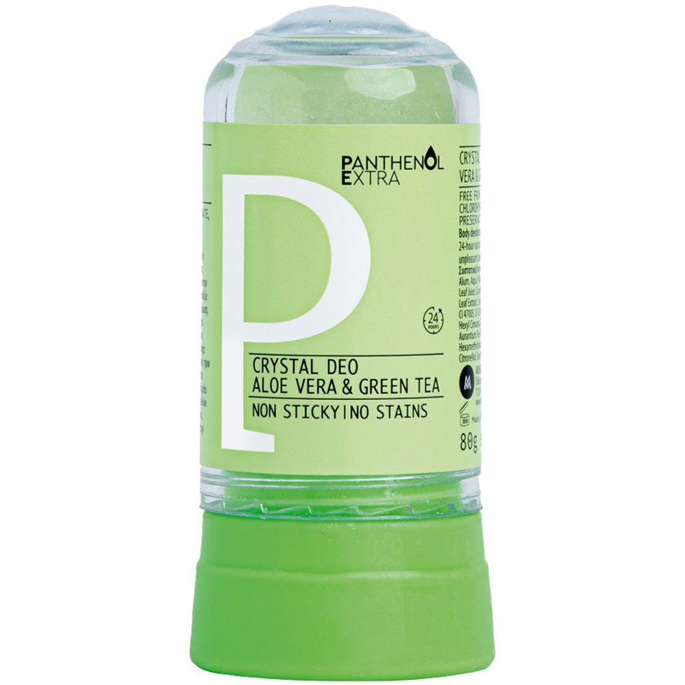 Medisei Crystal Deo Aloe Vera & Green Tea Deodorant Αποσμητικό Στικ Σώματος 24ωρης Δράσης με Άρωμα Πράσινου Τσαγιού 80g