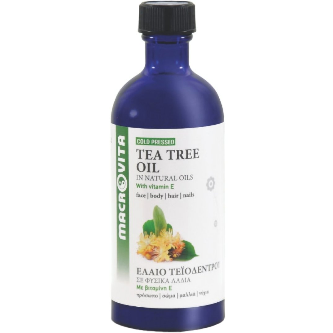 Tea Tree Oil 100ml – Macrovita,Έλαιο Τεϊόδεντρου με Αντισηπτικές & Μαλακτικές Ιδιότητες