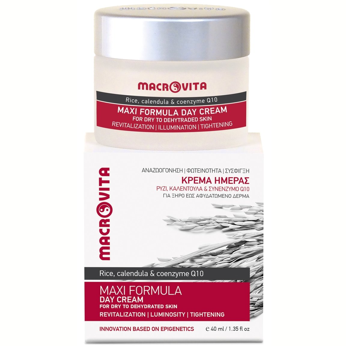 Macrovita Maxi Formula Day Cream for Dry, Dehydrated Skin Αντιγηραντική Κρέμα Ημέρας Προσώπου για Ξηρό έως Αφυδατωμένο Δέρμα 40ml