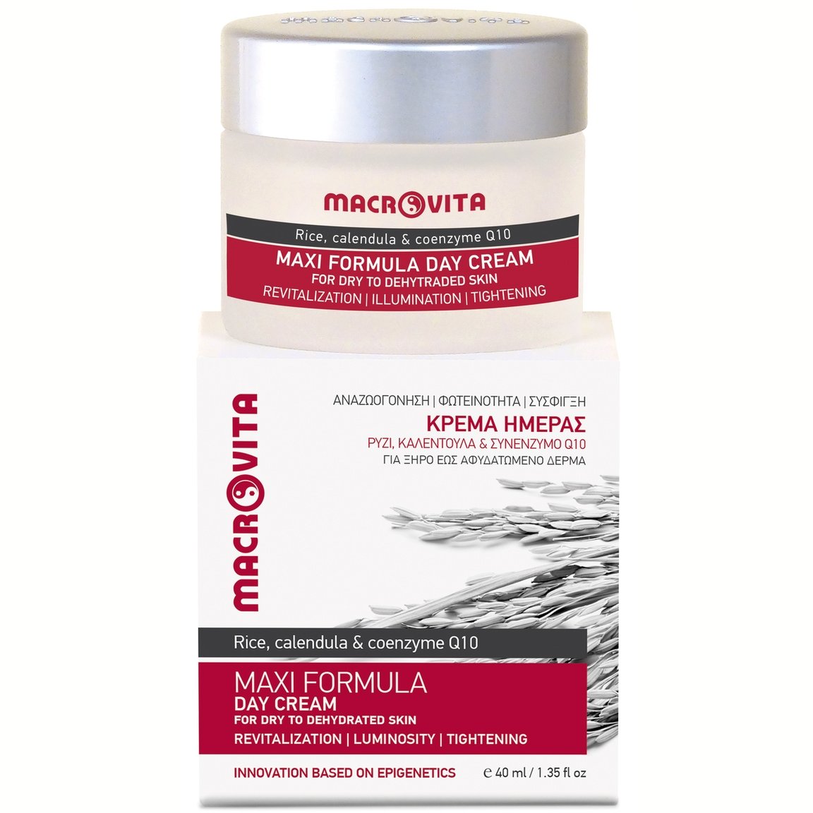 Macrovita Maxi Formula Day Cream for Dry, Dehydrated Skin Αντιγηραντική Κρέμα Ημέρας Προσώπου για Ξηρό έως Αφυδατωμένο Δέρμα 40ml