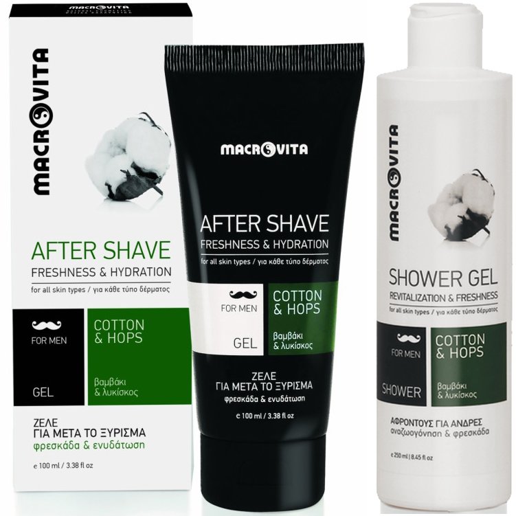 Macrovita Πακέτο Προσφοράς After Shave Freshness & Hydration Gel 100ml & Δώρο Shower Gel Revitalization & Freshness 250ml