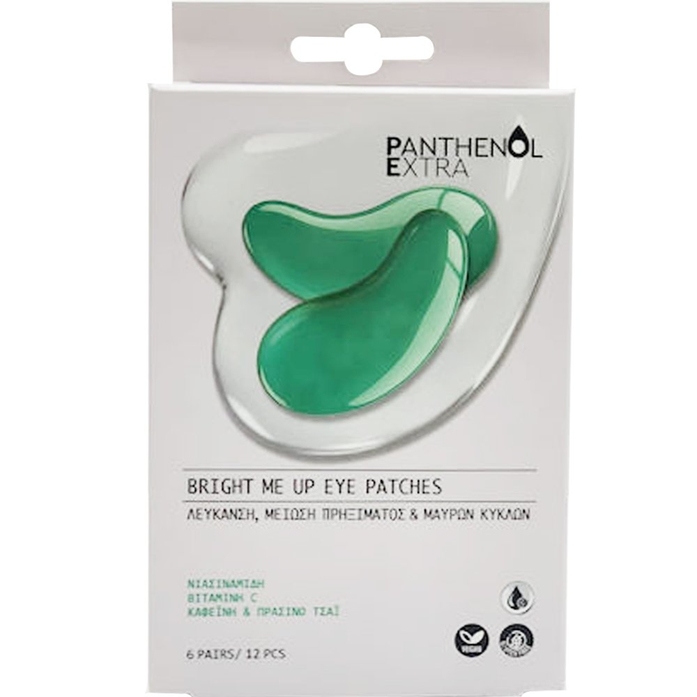 Medisei Panthenol Extra Bright Me Up Eye Patches Μάσκα Ματιών για την Μείωση Πρηξίματος, Μαύρων Κύκλων & Λεύκανση 12 Τεμάχια