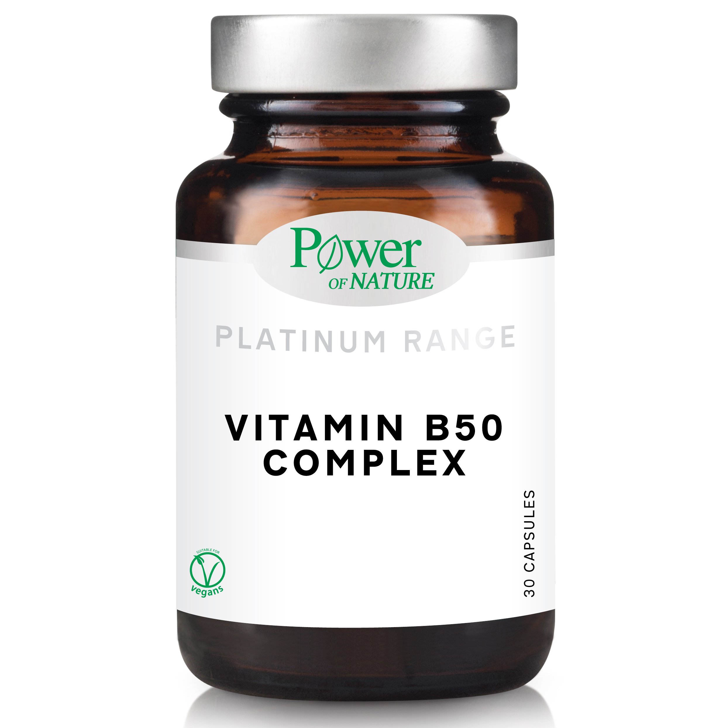 Power Health Platinum Range Vitamin B50 Complex Συμπλήρωμα Διατροφής με Βιταμίνες του Συμπλέγματος Β 30caps