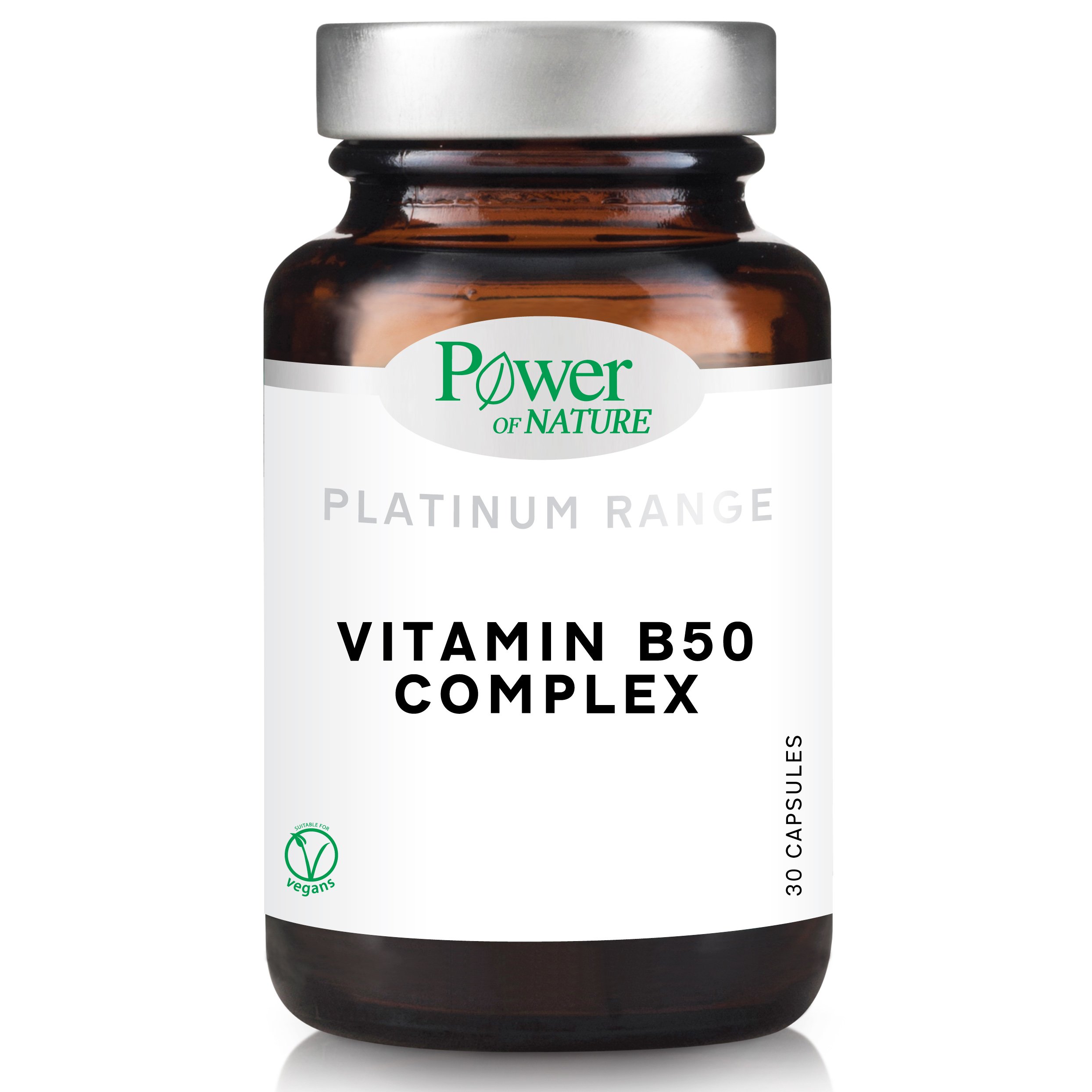 Power Health Power Health Platinum Range Vitamin B50 Complex Συμπλήρωμα Διατροφής με Βιταμίνες του Συμπλέγματος Β 30caps