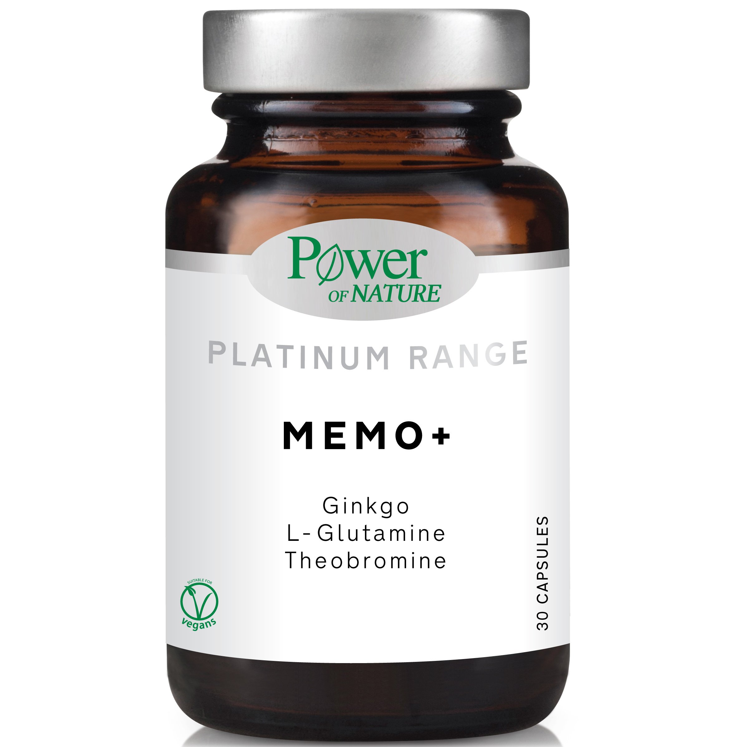 Power Health Platinum Range Memo+ Συμπλήρωμα Διατροφής για την Ενίσχυση της Μνήμης & της Πνευματικής Ενέργειας 30caps