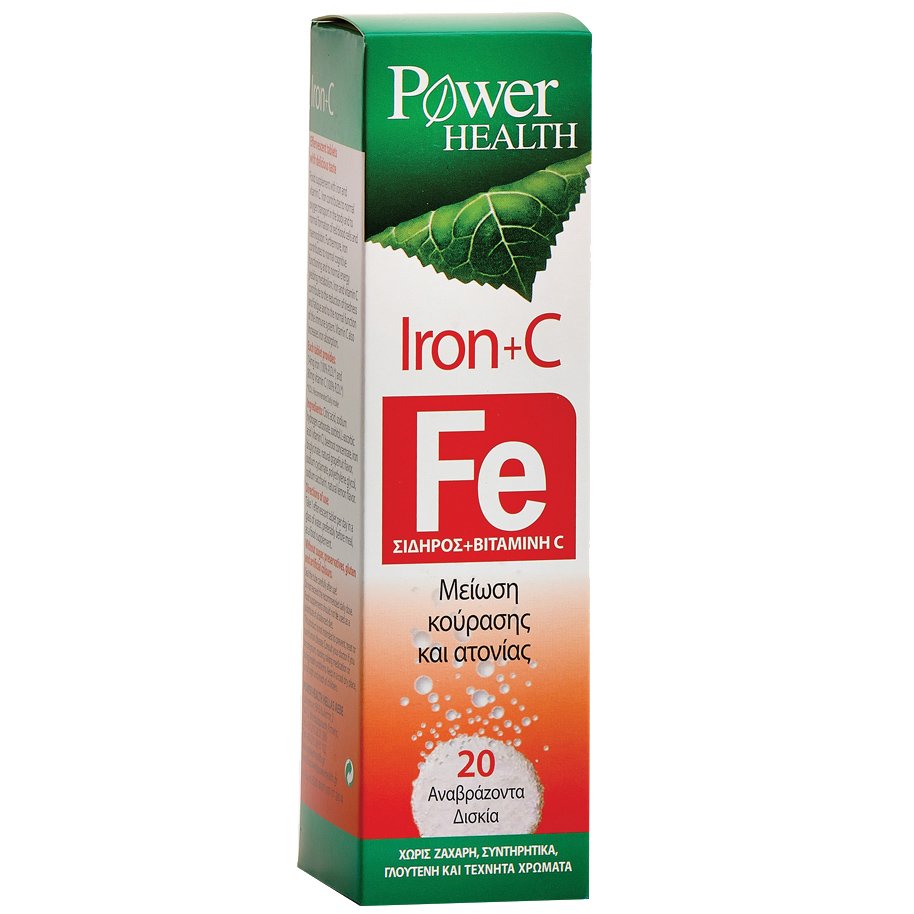 Power Health Iron & C Συμπλήρωμα Διατροφής Σιδήρου & Βιταμίνης C 20 Effer.Tabs