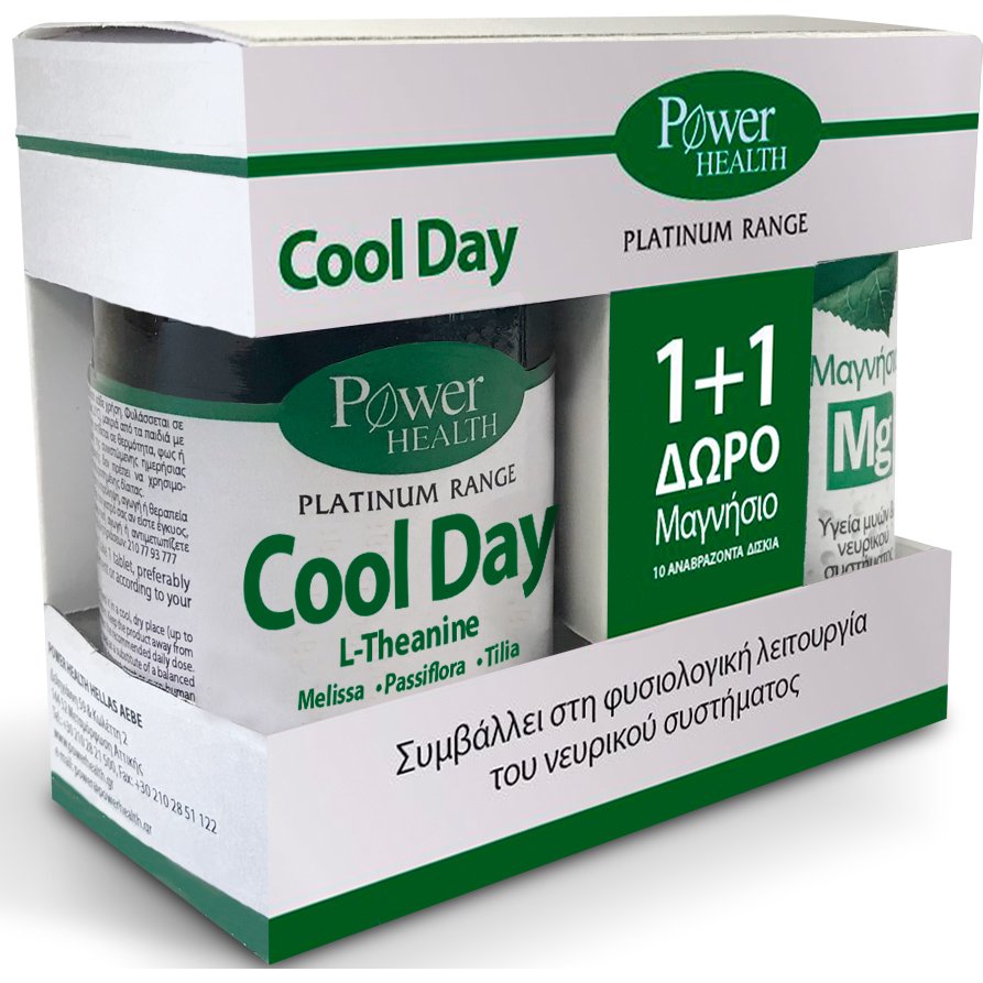 Power Health Πακέτο Προσφοράς Platinum Cool Day, Φυσιολογική Λειτουργία Νευρικού Συστήματος 30tabs & Δώρο Magnesium 10Effer.Tabs