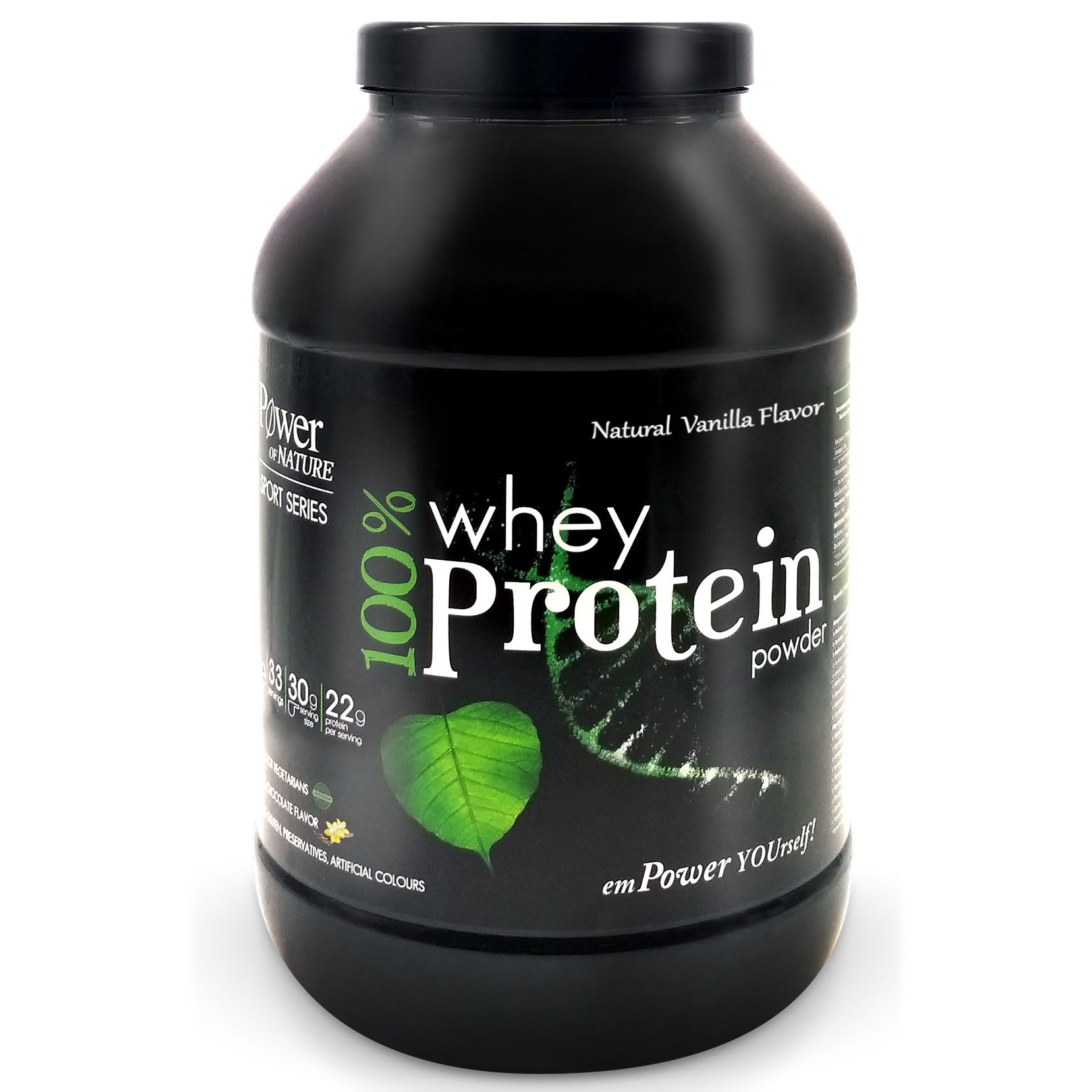 Power of Nature Sport Series 100% Whey Protein Powder Vanilla Flavor 100% Πρωτεΐνη Ορού Γάλακτος Ιδανική για Αθλητές 1Kg