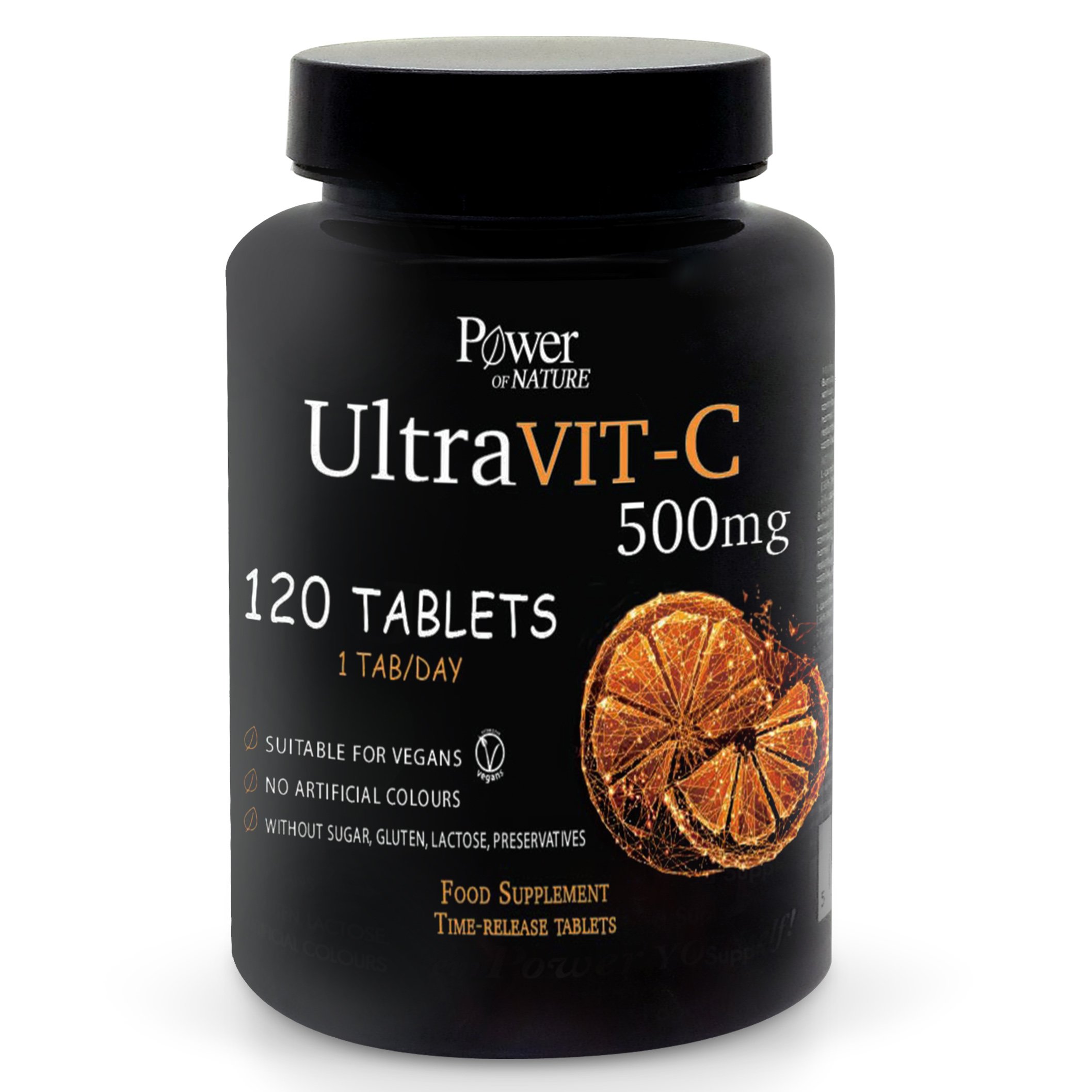 Power Health Ultra Vit-C 500mg Συμπλήρωμα Διατροφής με Βιταμίνη C Βραδείας Αποδέσμευσης 120 Tabs