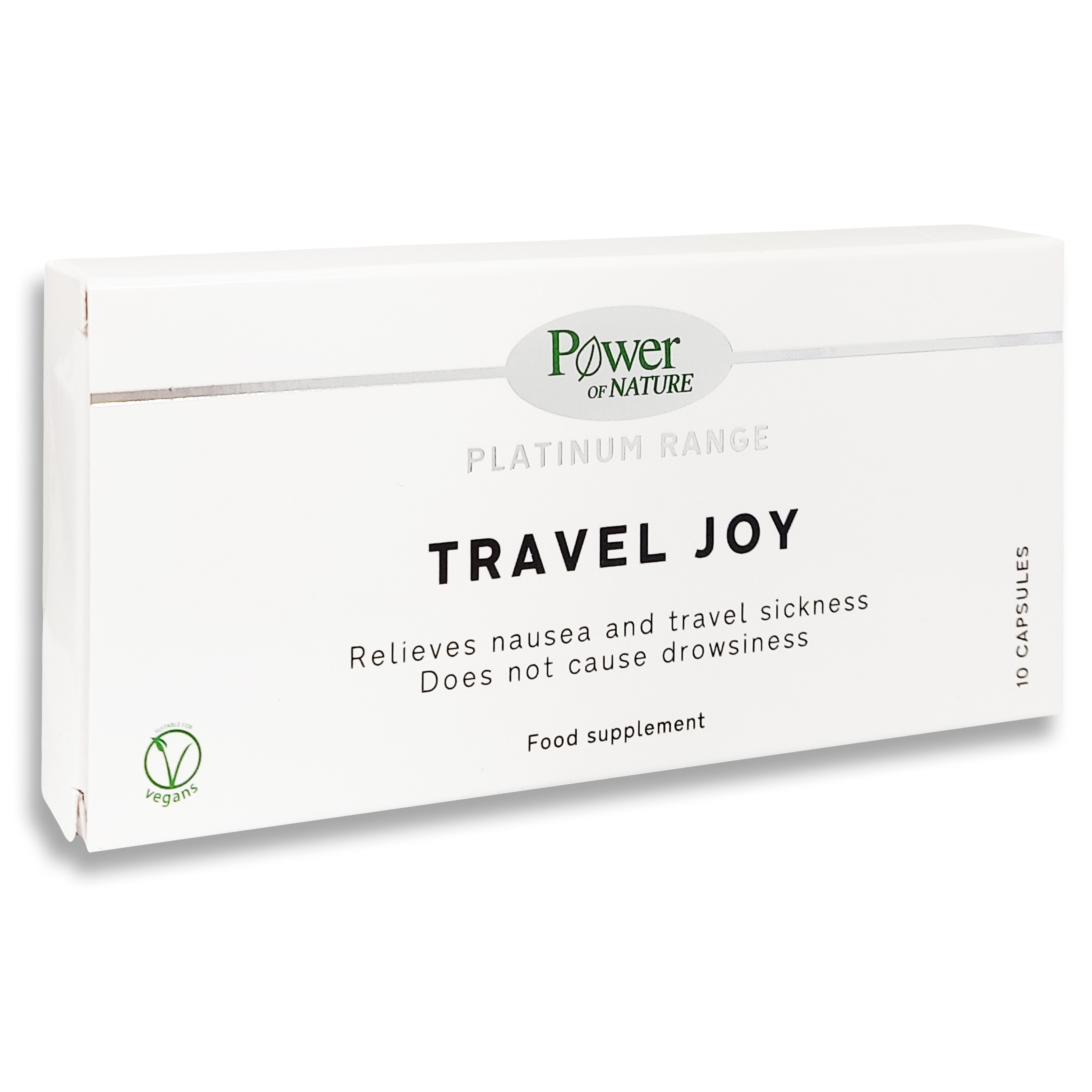 Power Health Power Health Platinum Range Travel Joy 10caps,Συμπλήρωμα Διατροφής που Ανακουφίζει από τη Ναυτία του Ταξιδιού & δεν Προκαλεί Υπνηλία