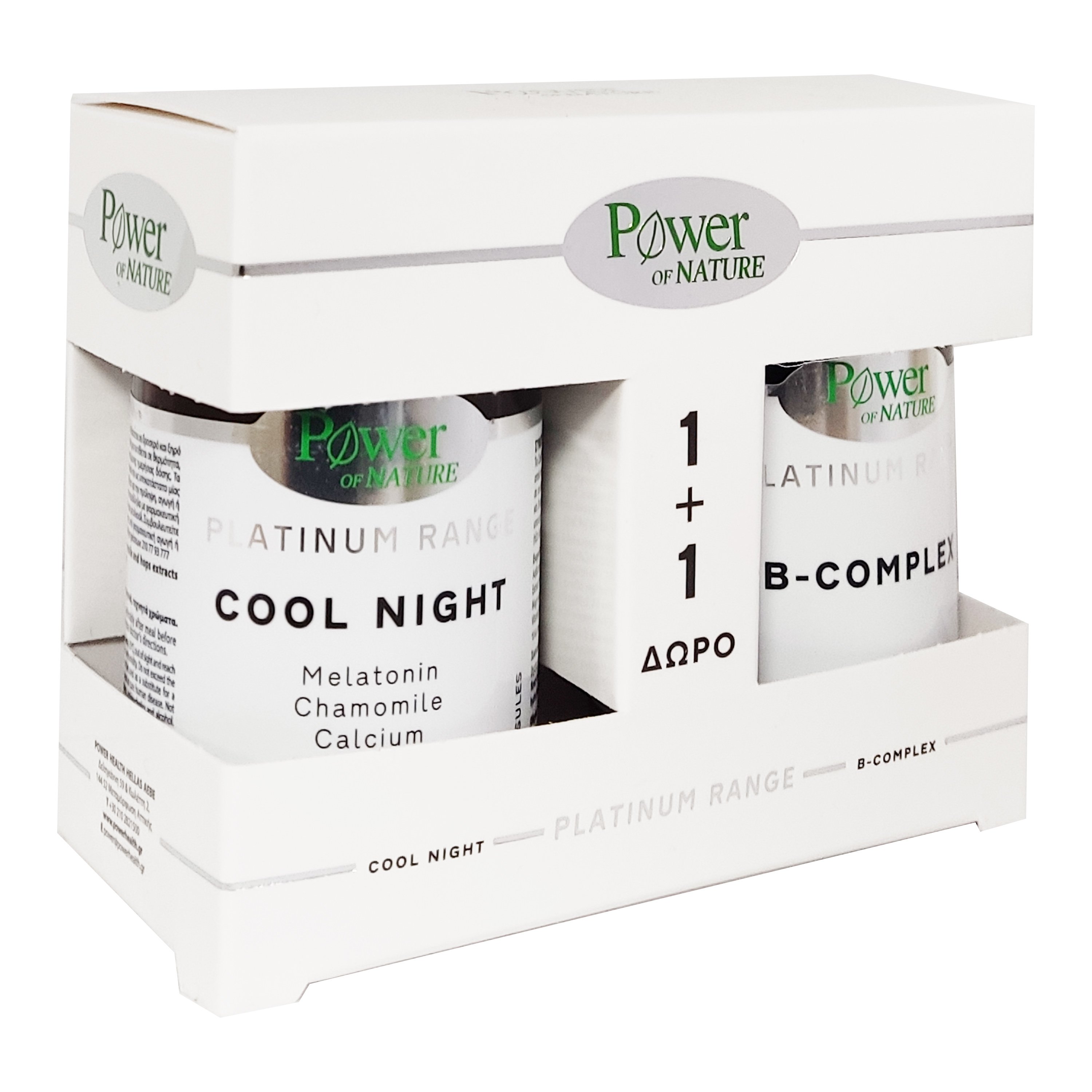 Power of Nature Πακέτο Προσφοράς Platinum Range Cool Night 30 caps & Δώρο B-Complex 20 caps