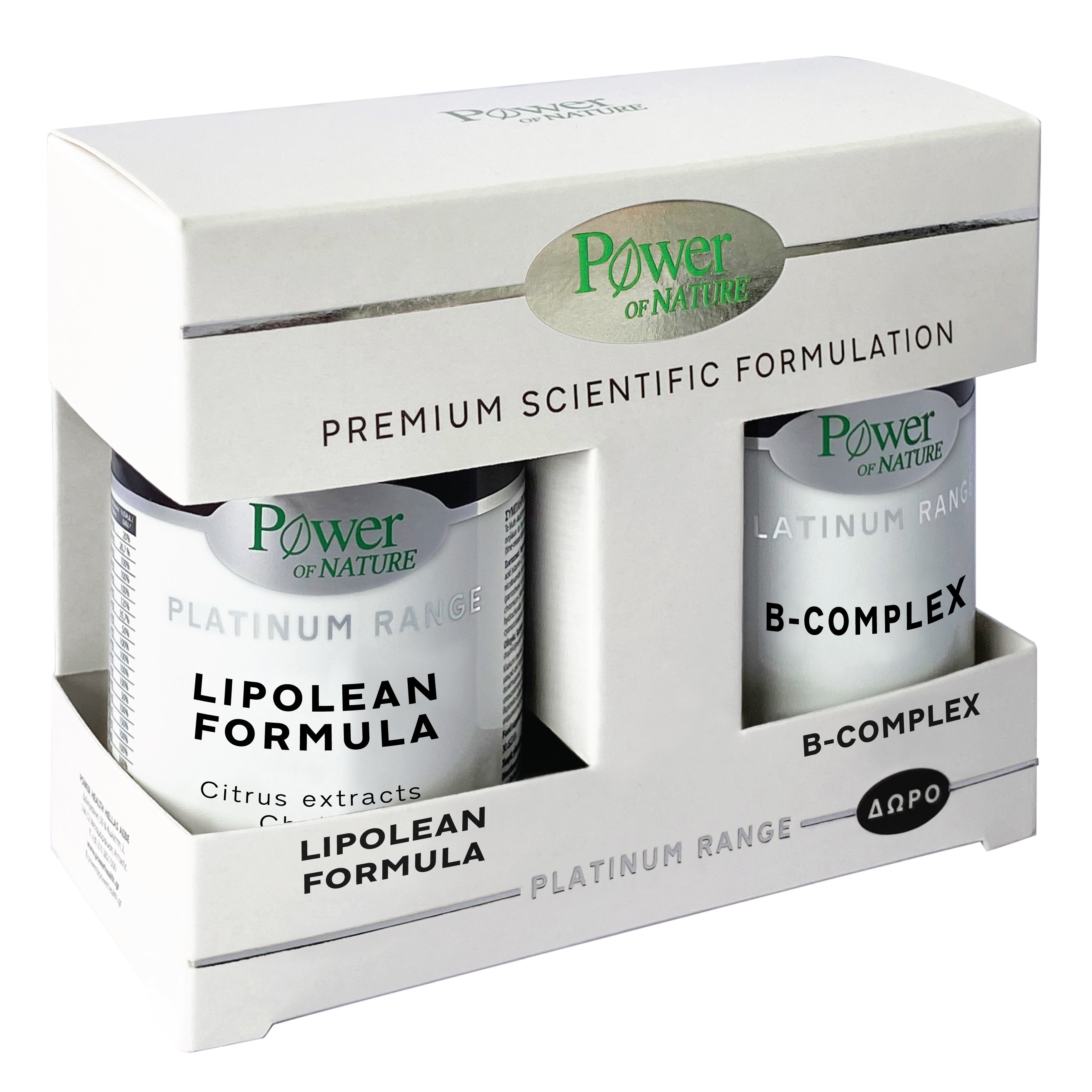 Power of Nature Πακέτο Προσφοράς Platinum Range Lipolean Formula 60caps & Δώρο B-Complex 20 tabs