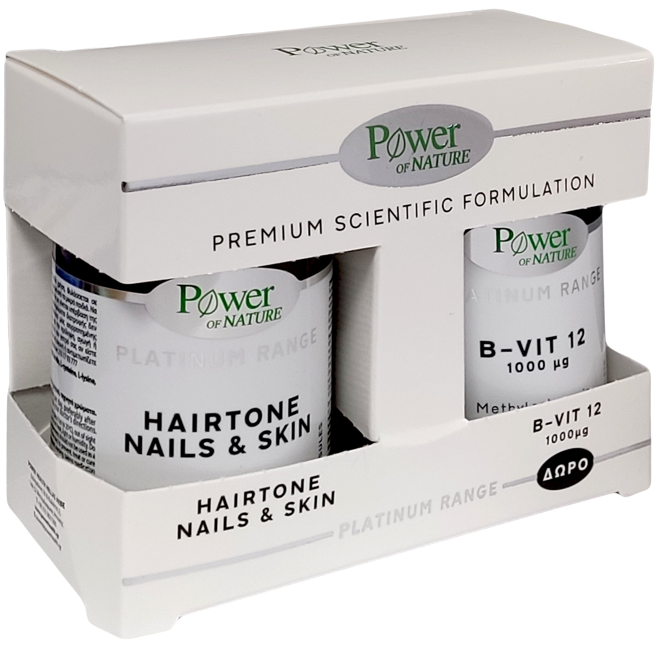 Power of Nature Πακέτο Προσφοράς Platinum Range Hairtone, Nails & Skin 30caps & Δώρο B-Vit-12 1000μg 20tabs