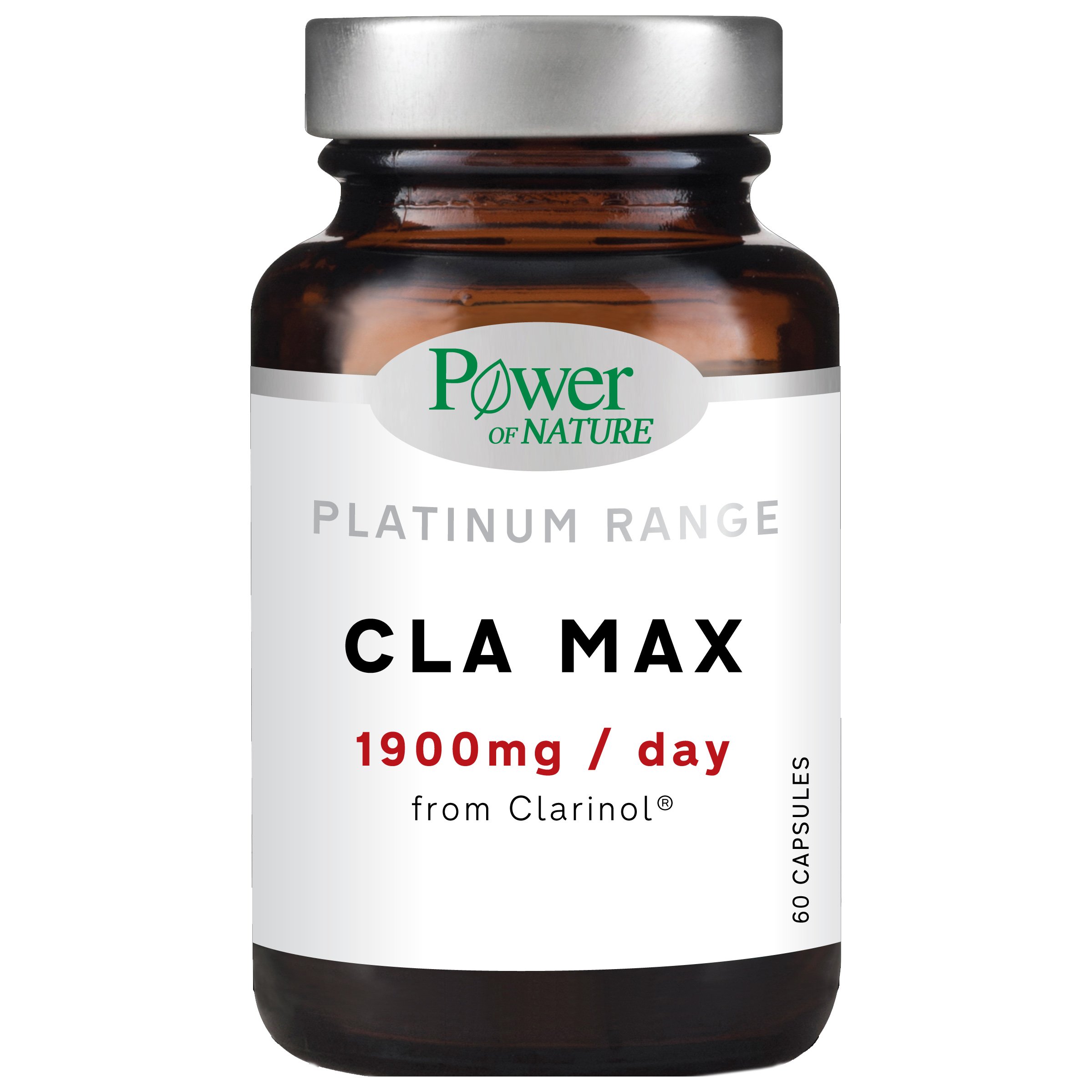 Power of Nature Platinum Range CLA Max 1900mg / Day Συμπλήρωμα Διατροφής για την Αύξηση της Καύσης του Λίπους & της Μυϊκής Μάζας 60caps