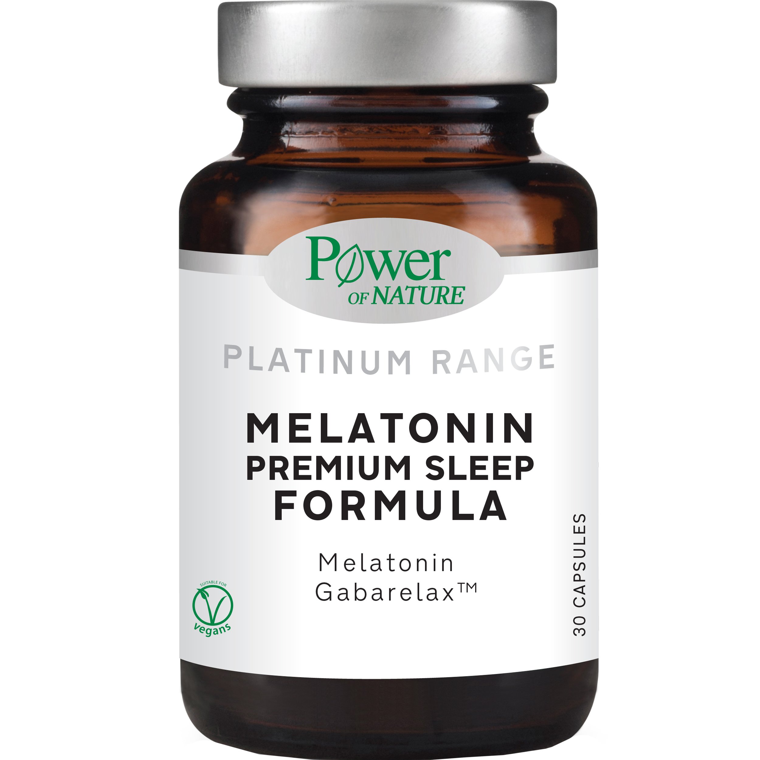 Power of Nature Platinum Range Melatonin Premium Sleep Formula 30caps,Συμπλήρωμα Διατροφής Μελατονίνης, Φυτικών Εκχυλισμάτων Βιταμινών & Μετάλλων για Γρηγορότερο & Καλύτερο Ύπνο