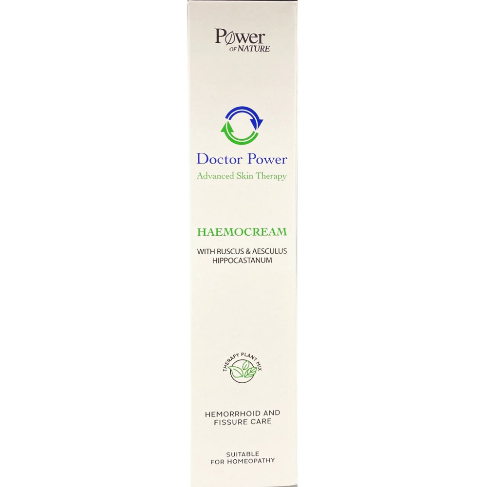 Power of Nature Doctor Power Haemocream with Herbs Μαλακτική Κρέμα για την Περιπρωκτική Περιοχή με Εκχυλίσματα Βοτάνων Γνωστά για τις Καταπραϋντικές τους Ιδιότητες για Άμεση Ανακούφιση από τα Συμπτώματα των Αιμορροΐδων 50ml