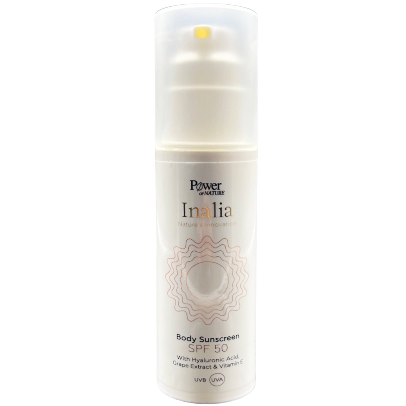 Inalia Body Sunscreen Spf50 with Hyaluronic Acid, Grape Extract & Vitamin E Αντηλιακή Κρέμα Σώματος Υψηλής Προστασίας 150ml