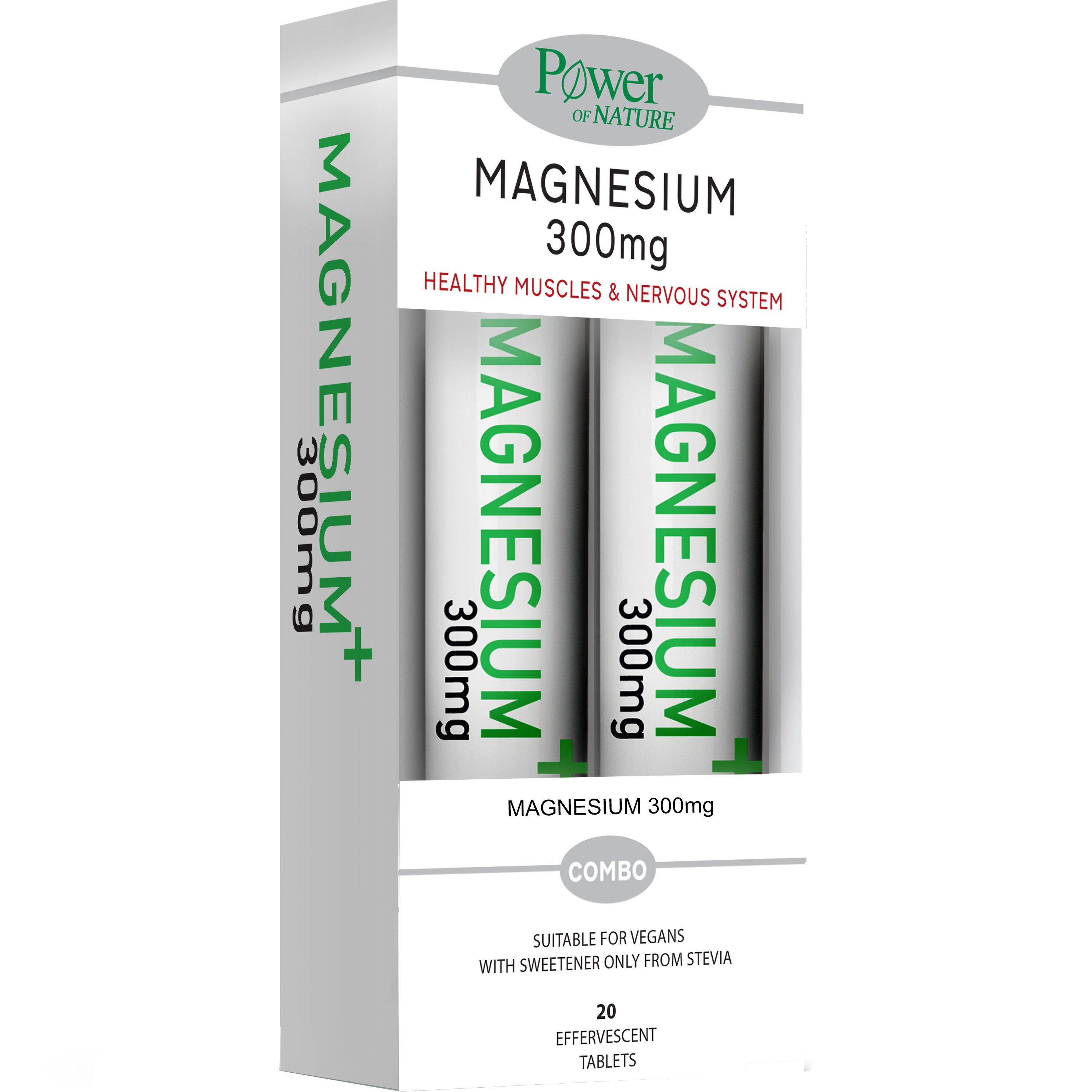 Power Health Power Health Promo Magnesium+ 300mg Συμπλήρωμα Διατροφής Μαγνησίου & Βιταμίνης Β6 για την Καλή Υγεία του Μυϊκού & Νευρικού Συστήματος με Γεύση Λεμόνι 40 Effer.tabs (2x20 Effer.tabs)