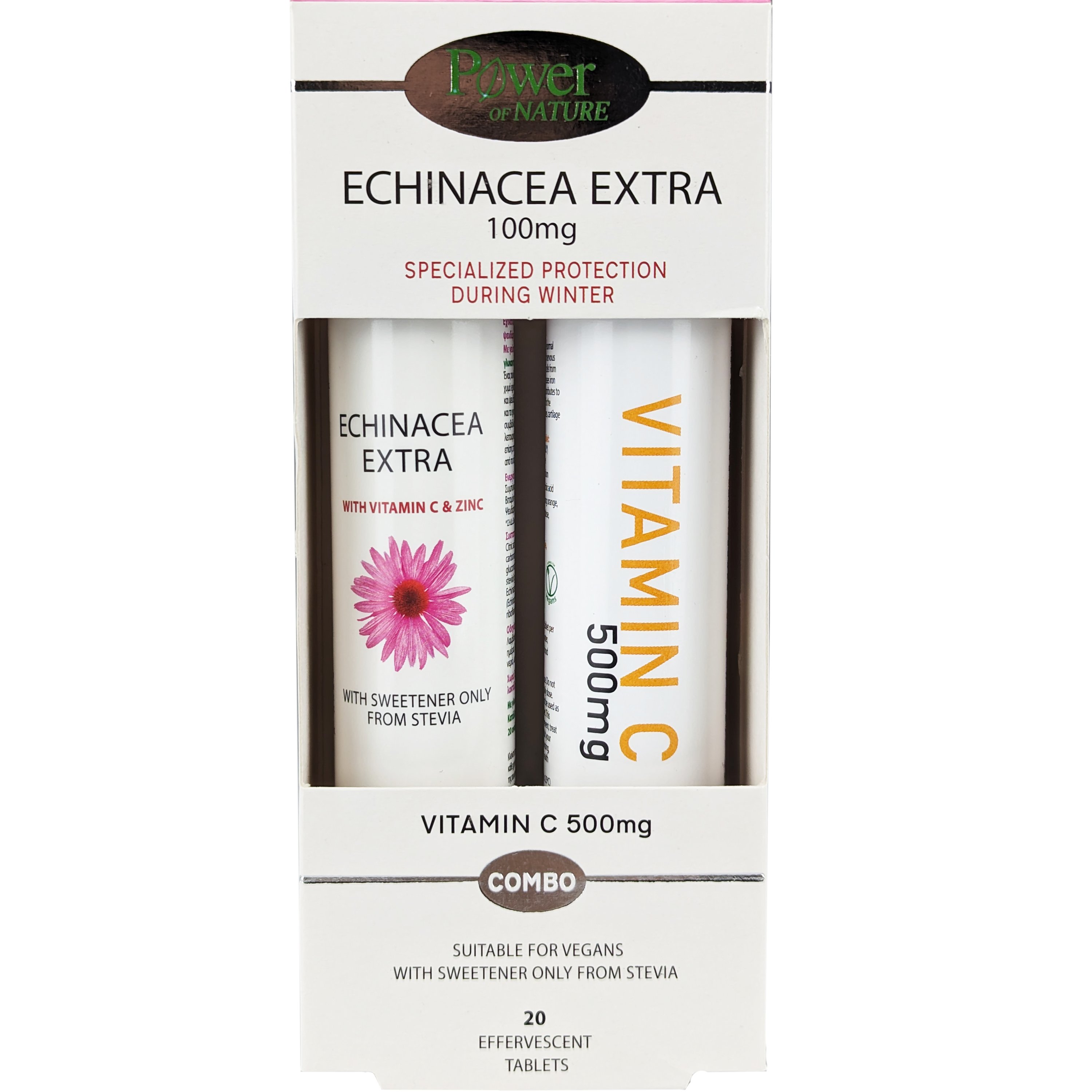 Power of Nature Promo Echinacea Extra 1000mg, 20 Effer.tabs & Vitamin C 500mg, 20 Effer.tabs