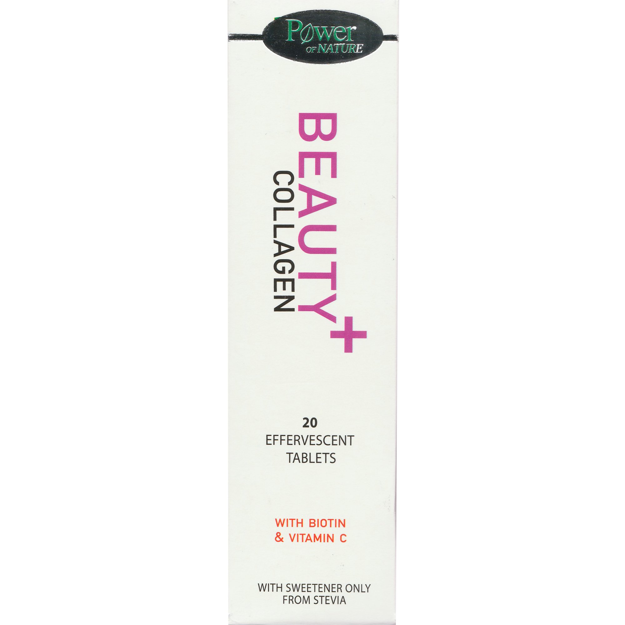 Power Health Beauty Plus Collagen with Biotin & Vitamin C Συμπλήρωμα Διατροφής με Πεπτίδια Κολλαγόνου, Βιοτίνη & Βιταμίνη C για την Καλή Υγεία Μαλλιών, Νυχιών & Δέρματος με Αντιοξειδωτικές Ιδιότητες με Γεύση Φράουλα 20 Effer.tabs