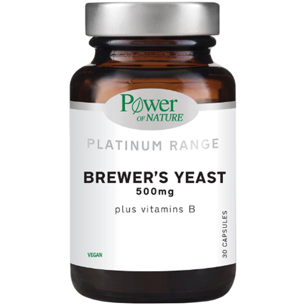 Power Health Platinum Range Brewer's Yeast 500mg Συμπλήρωμα Διατροφής με Μαγιά Μπύρας σε Συνδυασμό με Βιταμίνες του Συμπλέγματος Β για τη Φυσιολογική Λειτουργία του Νευρικού Συστήματος & την Παραγωγή Ενέργειας 30tabs