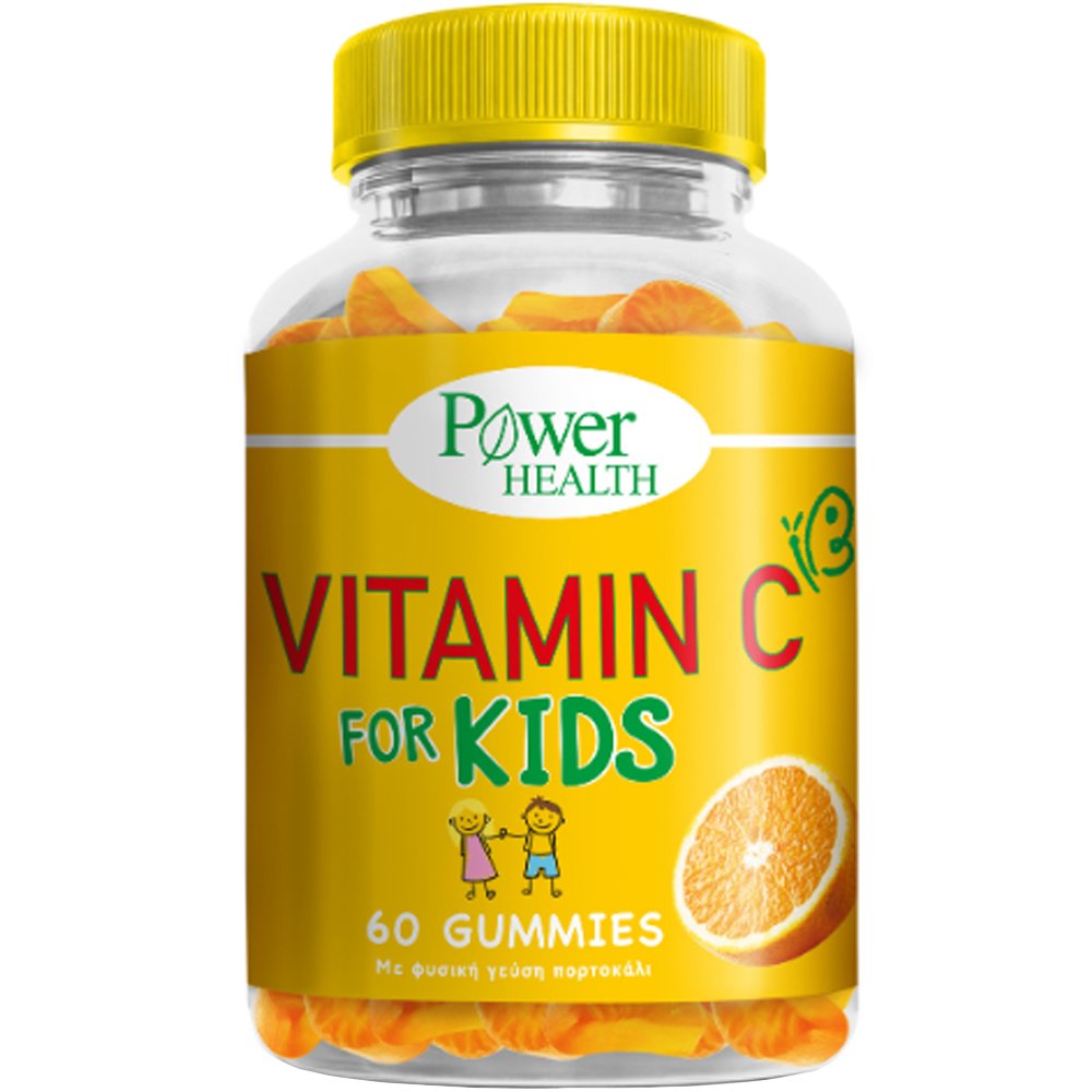 Power Health Vitamin C for Kids Συμπλήρωμα Διατροφής με Βιταμίνη C για Παιδιά από 3 Ετών για Ενίσχυση του Ανοσοποιητικού με Γεύση Πορτοκάλι 60 Ζελεδάκια