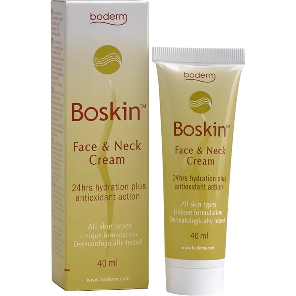 Boderm Boskin Face & Neck Cream Ενυδατική Κρέμα 24ώρης Προστασίας Προσώπου & Λαιμού με Αντιοξειδωτικές Ιδιότητες για Όλους τους Τύπους Δέρματος 40ml