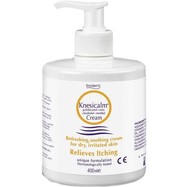 Boderm Knesicalm Refreshing Soothing Cream Δροσιστική, Απαλυντική Κρέμα που Ανακουφίζει από τον Κνησμό το Ξηρό, Ερεθισμένο Δέρμα, με Αντλία 400ml
