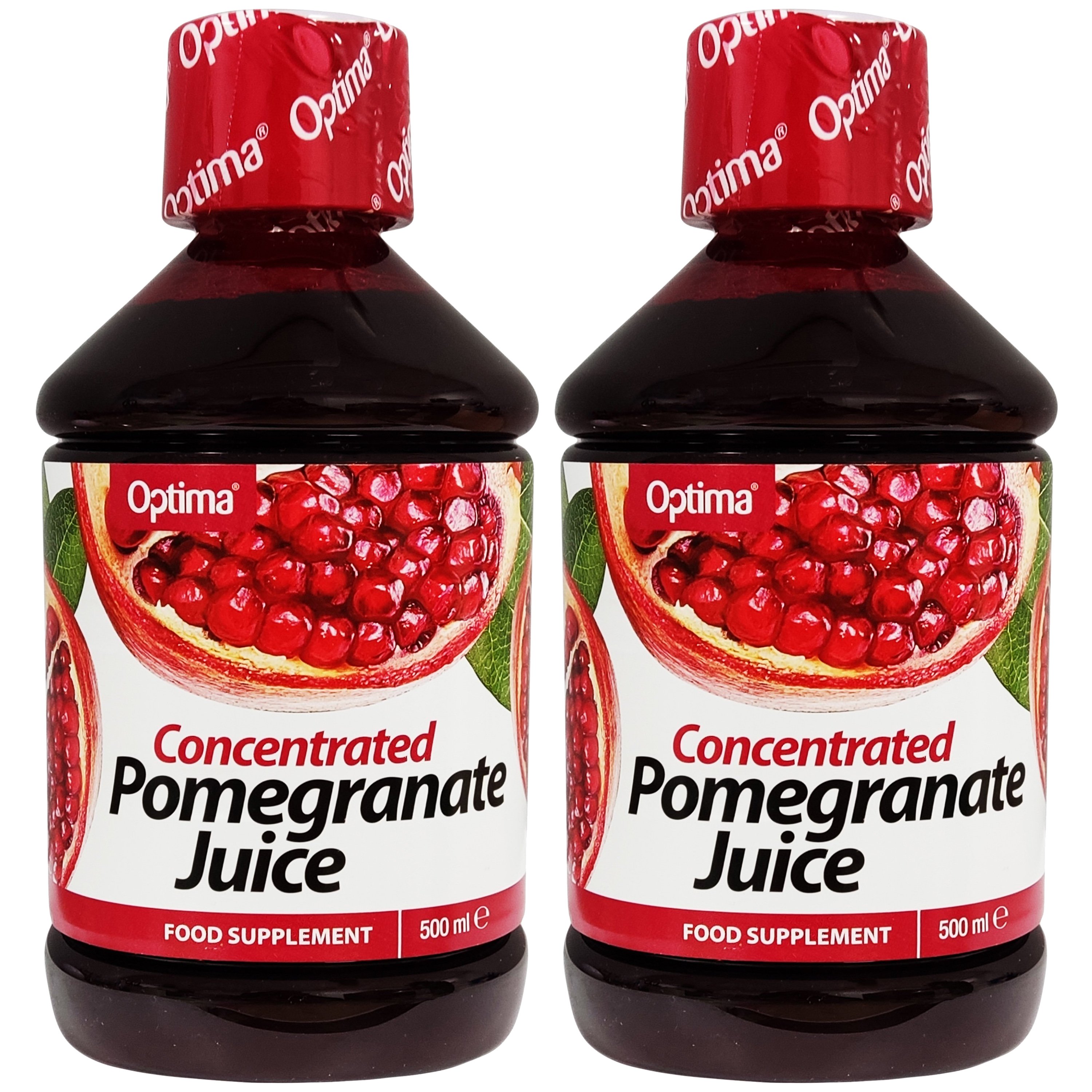 Optima Πακέτο Προσφοράς Concentrated Pomegranate Juice Συμπλήρωμα Διατροφής με Ρόδι που Παρέχει Ισχυρή Αντιοξειδωτική Δράση 2x500ml
