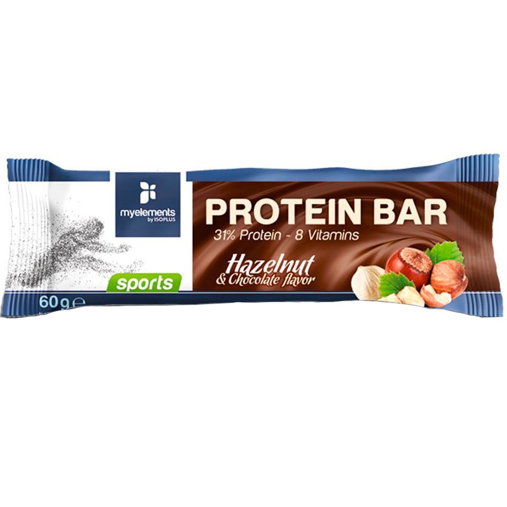 My Elements Protein Bar Μπάρα Πρωτεΐνης Εμπλουτισμένη με 8 Βιταμίνες για Μέγιστη Ενέργεια με Γεύση Φουντούκι Σοκολάτα 60g, 1 Τεμάχιο – Chocco Hazelnut