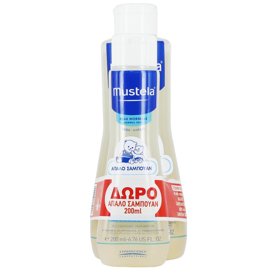 Mustela Πακέτο Προσφοράς Gentle Shampoo Βρεφικό Απαλό Σαμᴨουάν με Εκχύλισμα Χαμομηλιού 500ml & Δώρο Επιπλέον Ποσότητα 200ml