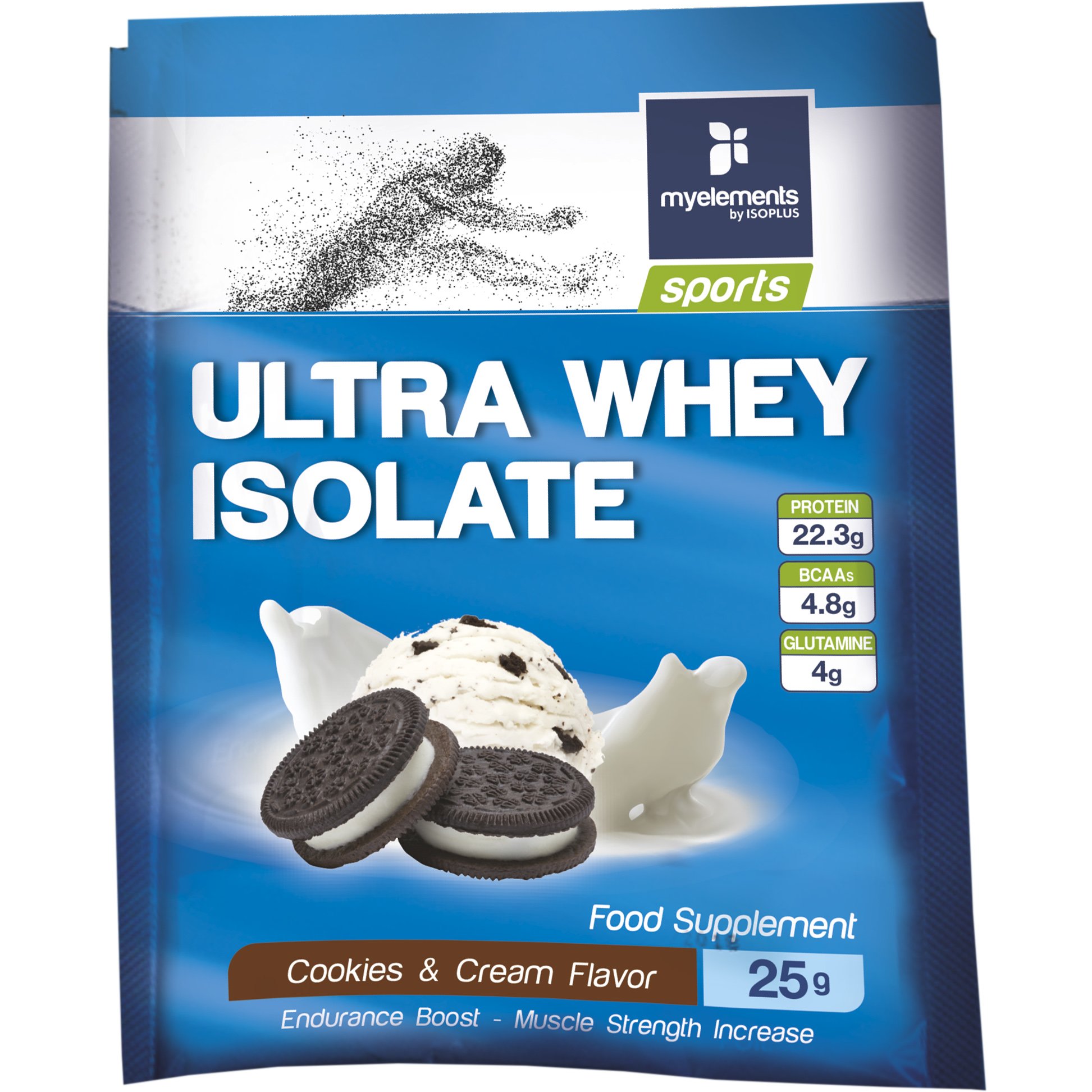 My Elements Sports Ultra Whey Isolate Cookies & Cream Flavor Πρωτεΐνη 100% Ορού Γάλακτος σε Μονοδόση 25gr