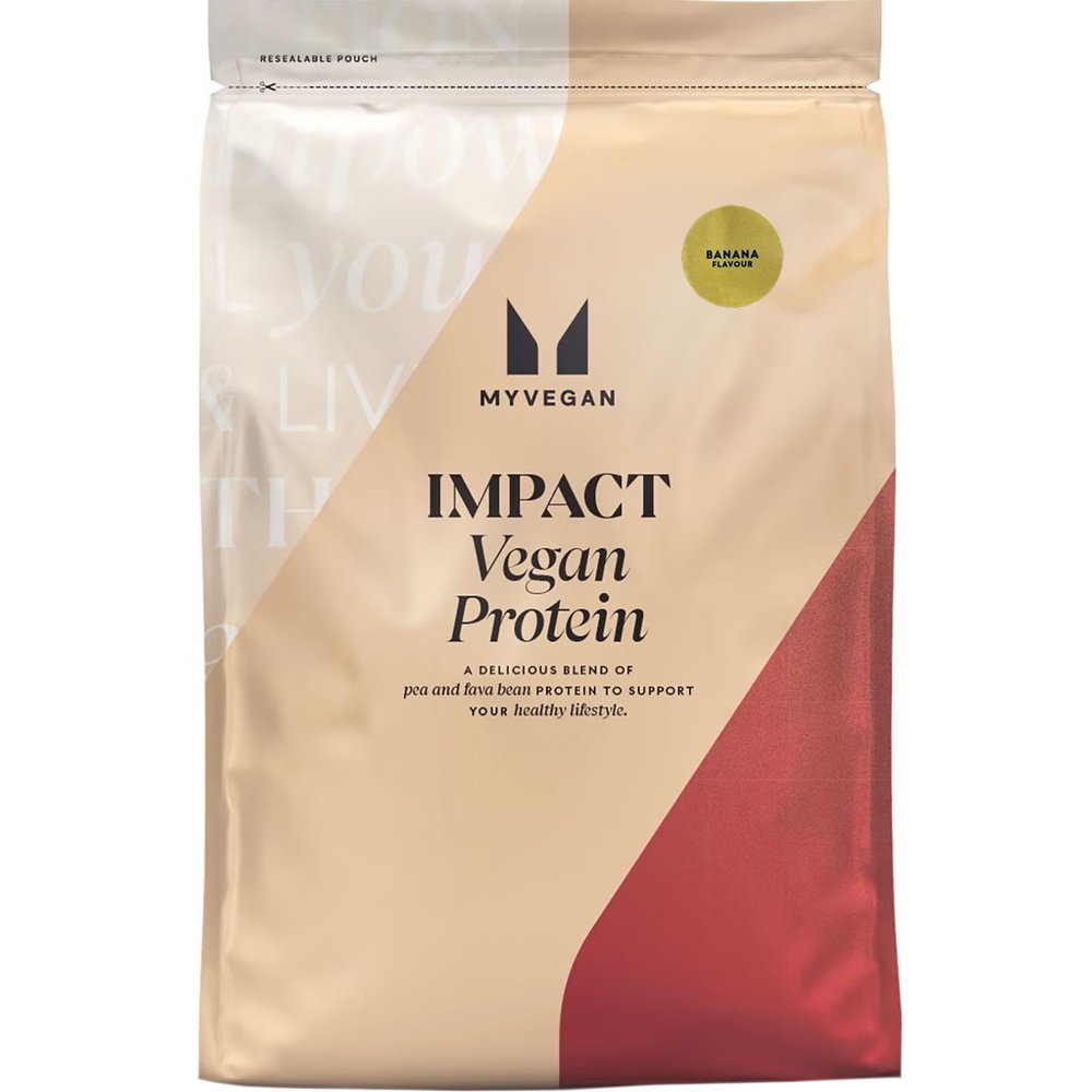 My Protein My Protein Impact Vegan Protein Συμπλήρωμα Διατροφής Πρωτεΐνης από Μπιζέλι & Φασόλια σε Σκόνη για Ανάπτυξη & Διατήρηση Μυϊκής Μάζας για Αυστηρά Χορτοφάγους με Γεύση Μπανάνα 1kg - Banana
