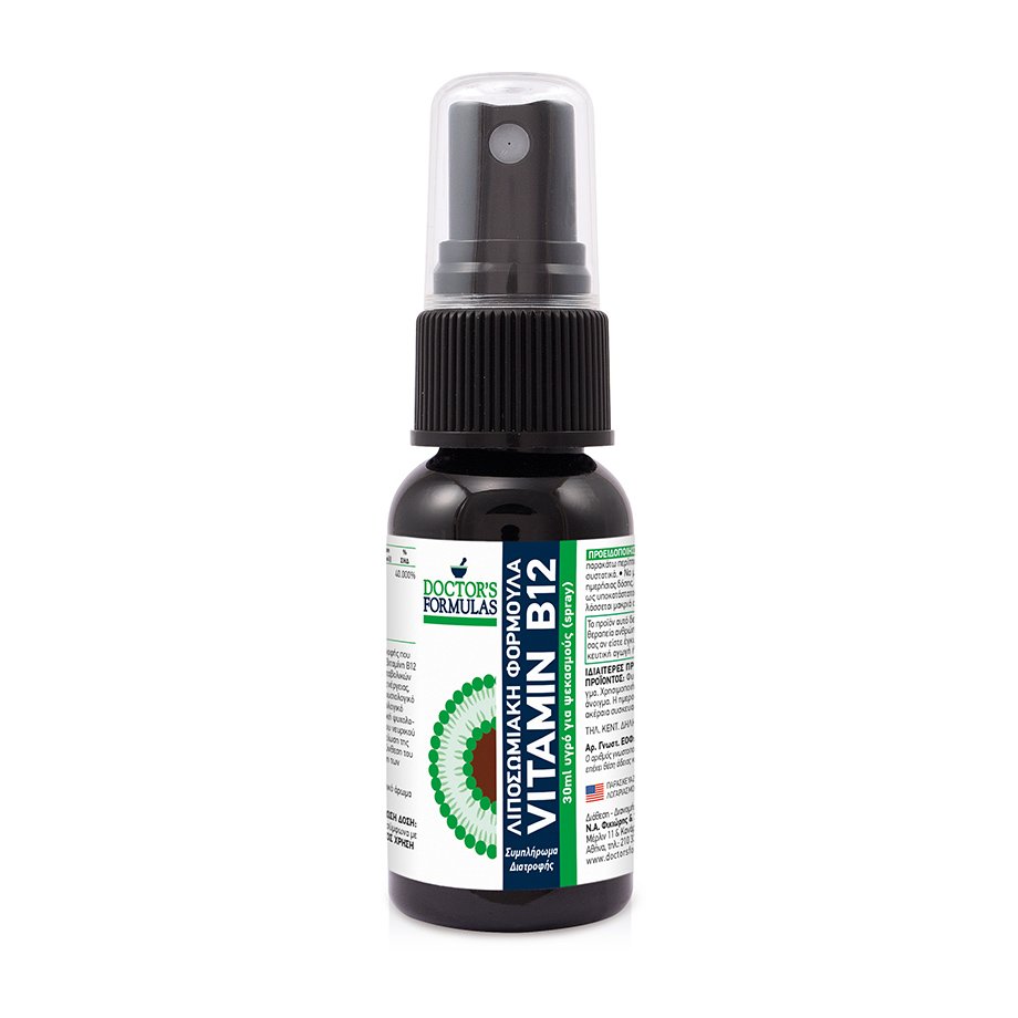 Doctor’s Formulas Λιποσωμιακή Φόρμουλα Vitamin B12 Συμπλήρωμα Διατροφής για Παραγωγή Ενέργειας σε Spray 30ml