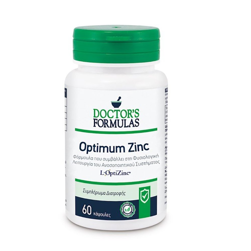 Doctor’s Formulas Optimum Zinc Συμπλήρωμα Διατροφής για τη Φυσιολογική Λειτουργία του Ανοσοποιητικού Συστήματος 60caps