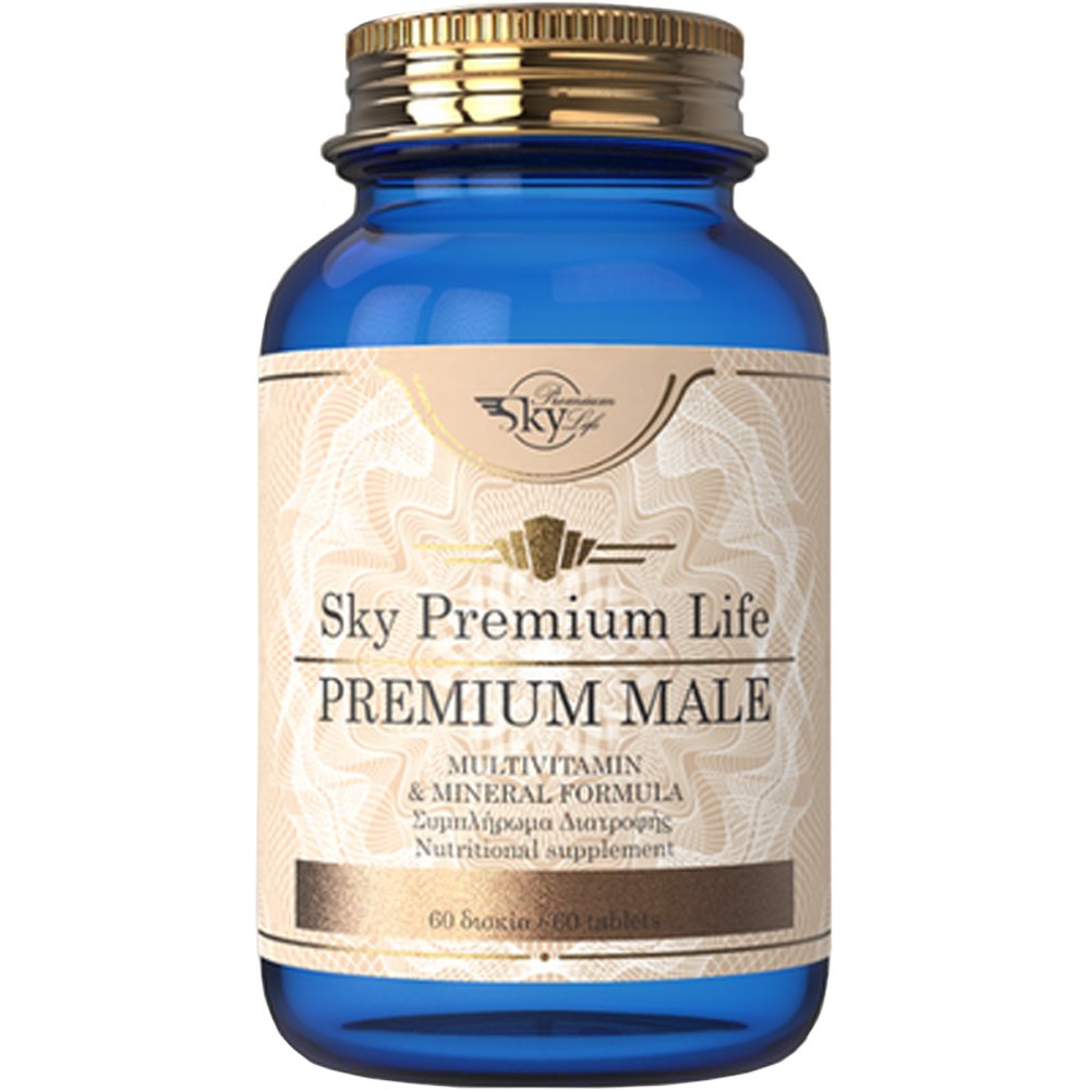 Sky Premium Life Sky Premium Life Premium Male Συμπλήρωμα Διατροφής, Προηγμένη Φόρμουλα Πολυβιταμινών & Μετάλλων για Άνδρες 60veg.tabs