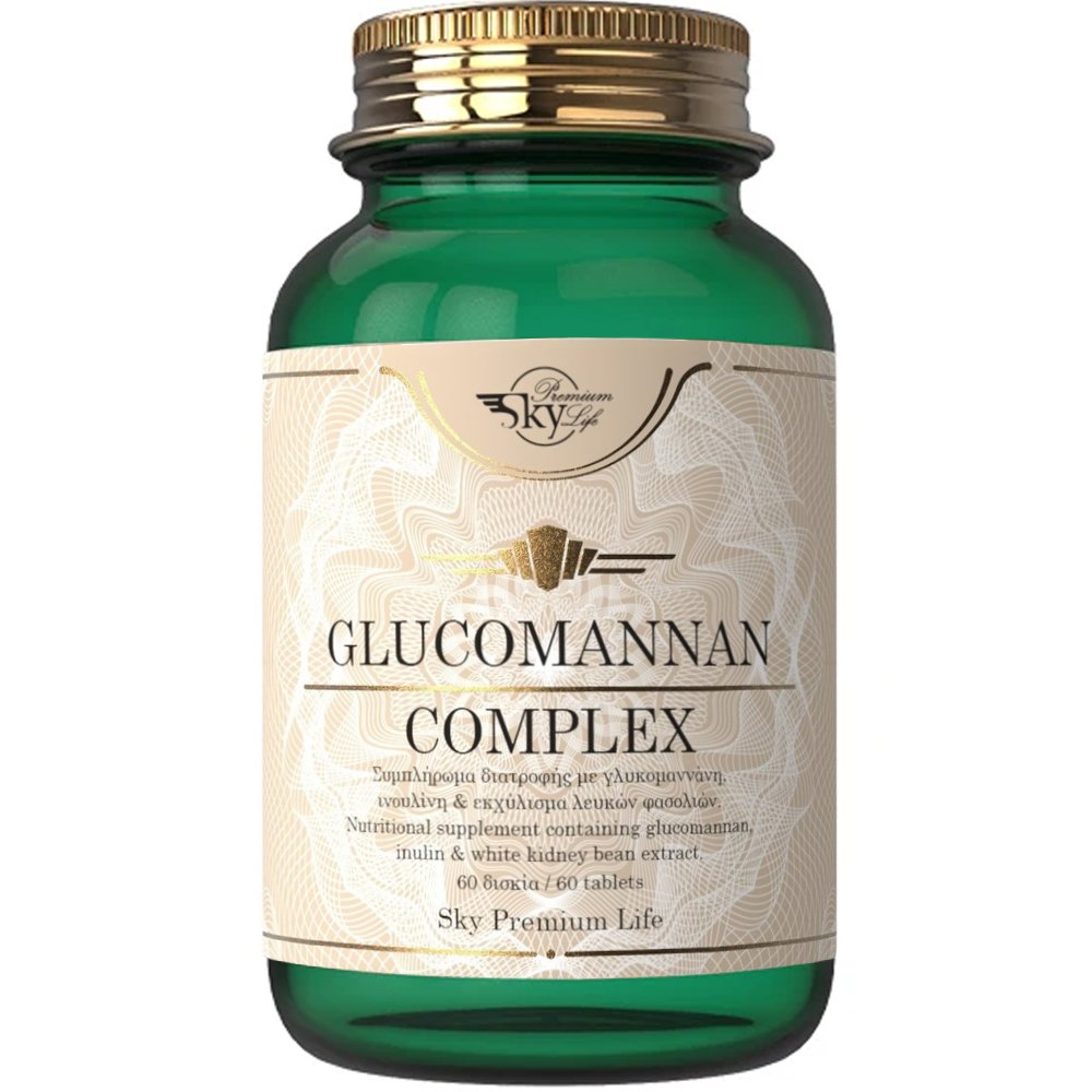 Sky Premium Life Sky Premium Life Promo Glucomannan Complex Συμπλήρωμα Διατροφής με Γλυκομαννάνη, Ινουλίνη, & Εκχύλισμα Λευκών Φασολιών για Απώλεια Βάρους 60tabs