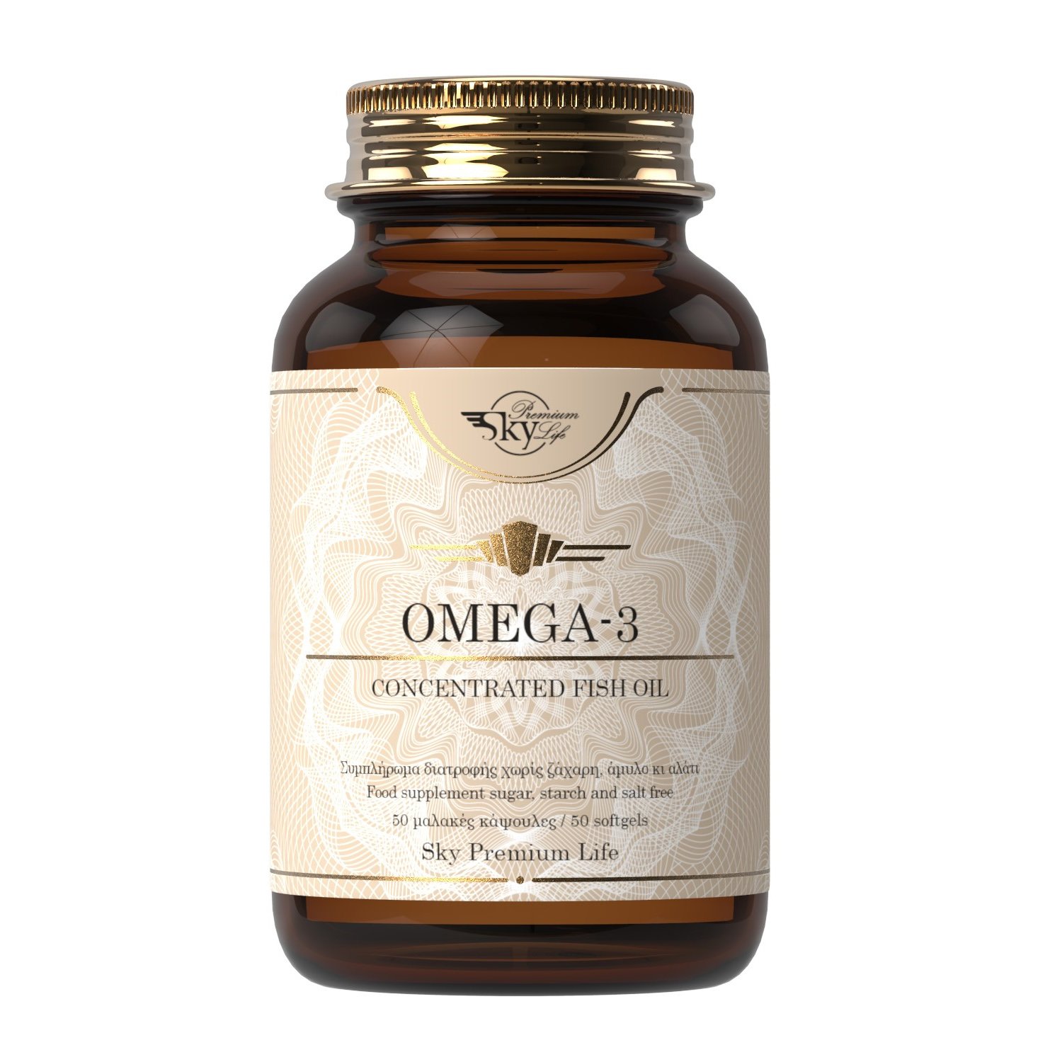 Sky Premium Life Omega-3 Συμπλήρωμα Διατροφής με Ωμέγα 3 EPA & DHA για τη Σωστή Λειτουργία της Καρδιάς & της Όρασης 50softgels