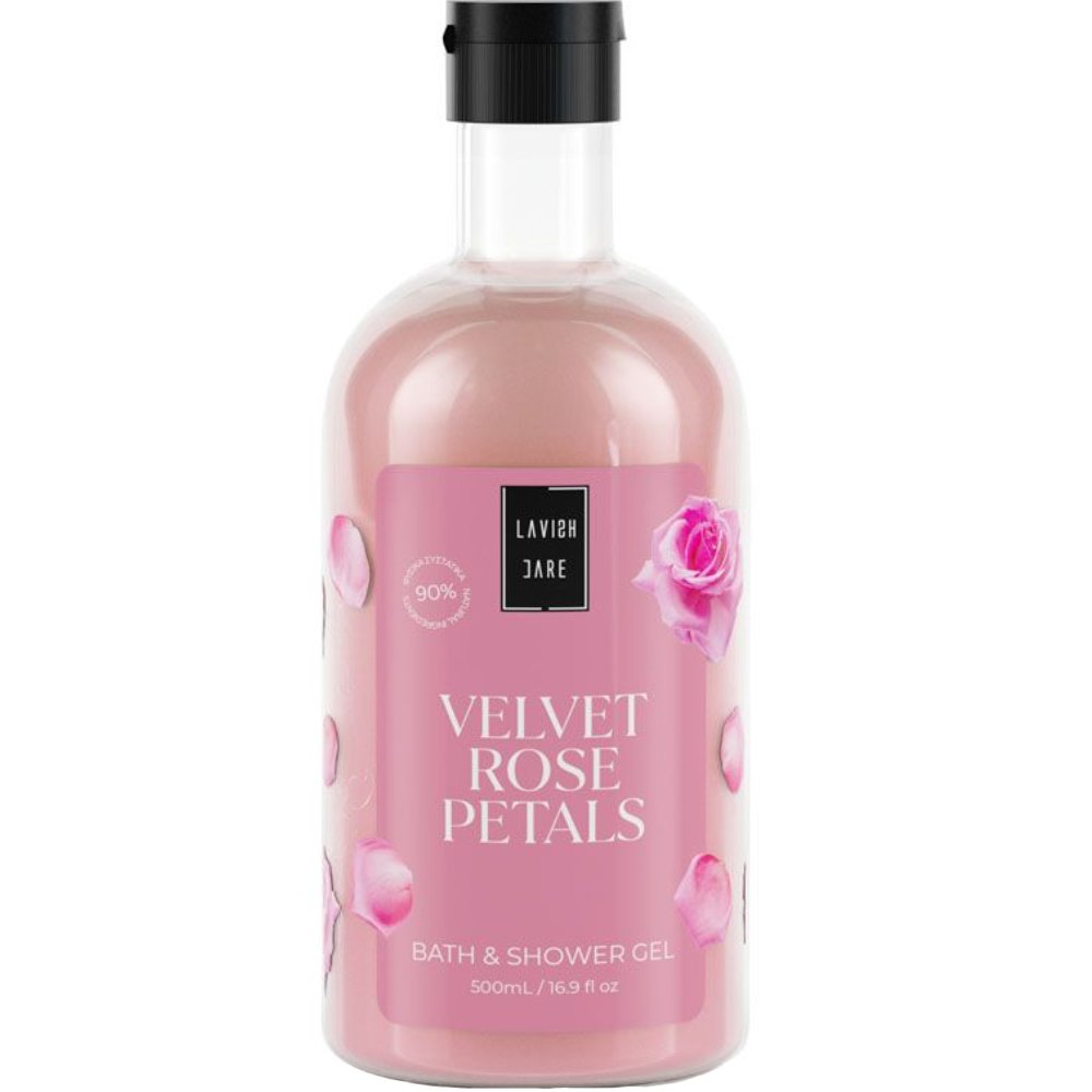 Lavish Care Lavish Care Velvet Rose Petals  Bath & Shower Gel Ενυδατικό & Αρωματικό Αφρόλουτρο με Άρωμα Τριαντάφυλλο 500ml