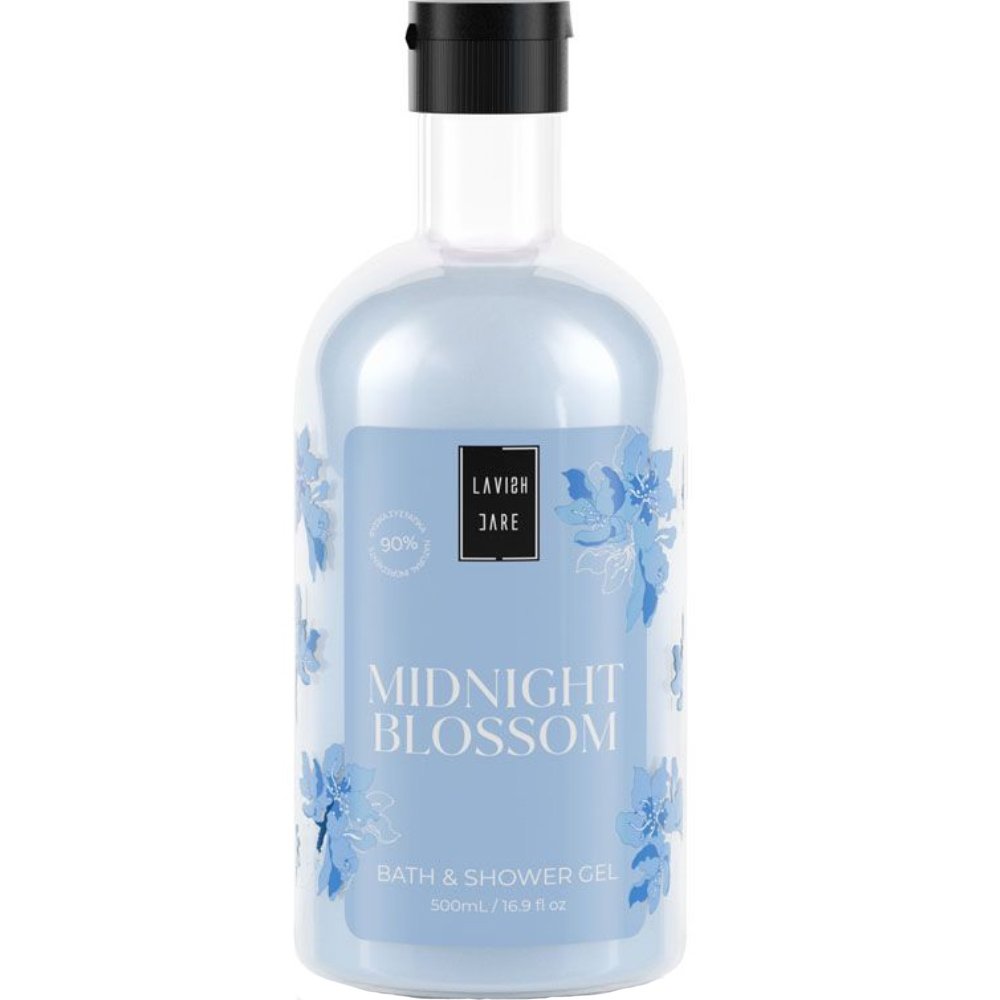 Lavish Care Midnight Blossom Shower Gel Ενυδατικό & Αρωματικό Αφρόλουτρο με Νερό Φύλλων Αμαμελίδας 500ml