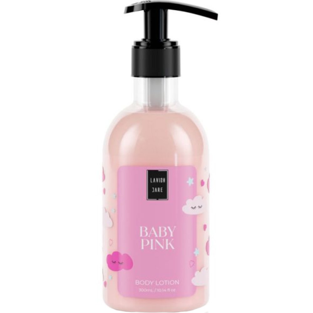 Lavish Care Body Lotion Baby Pink Ενυδατική Κρέμα Σώματος με Ευχάριστο Άρωμα Πούδρας με Αντλία 300ml