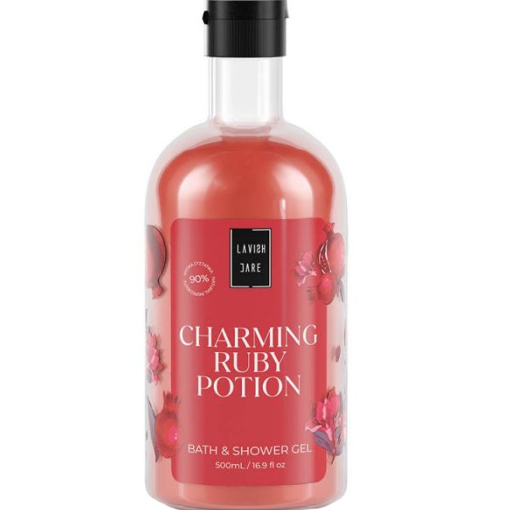 Lavish Care Shower Gel Charming Ruby Potion Ενυδατικό & Αρωματικό Αφρόλουτρο με Εκχύλισμα Ροδιού 500ml