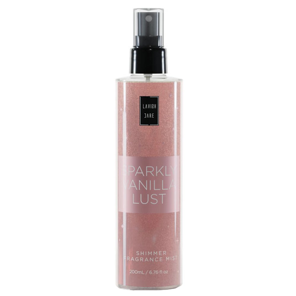 Lavish Care Lavish Care Sparkly Vanilla Lust Shimmer Fragrance Mist Αστραφτερό Αρωματικό Σπρέι Σώματος Εμπνευσμένο από Μεθυστικά Αρώματα Καλοκαιριού 200ml
